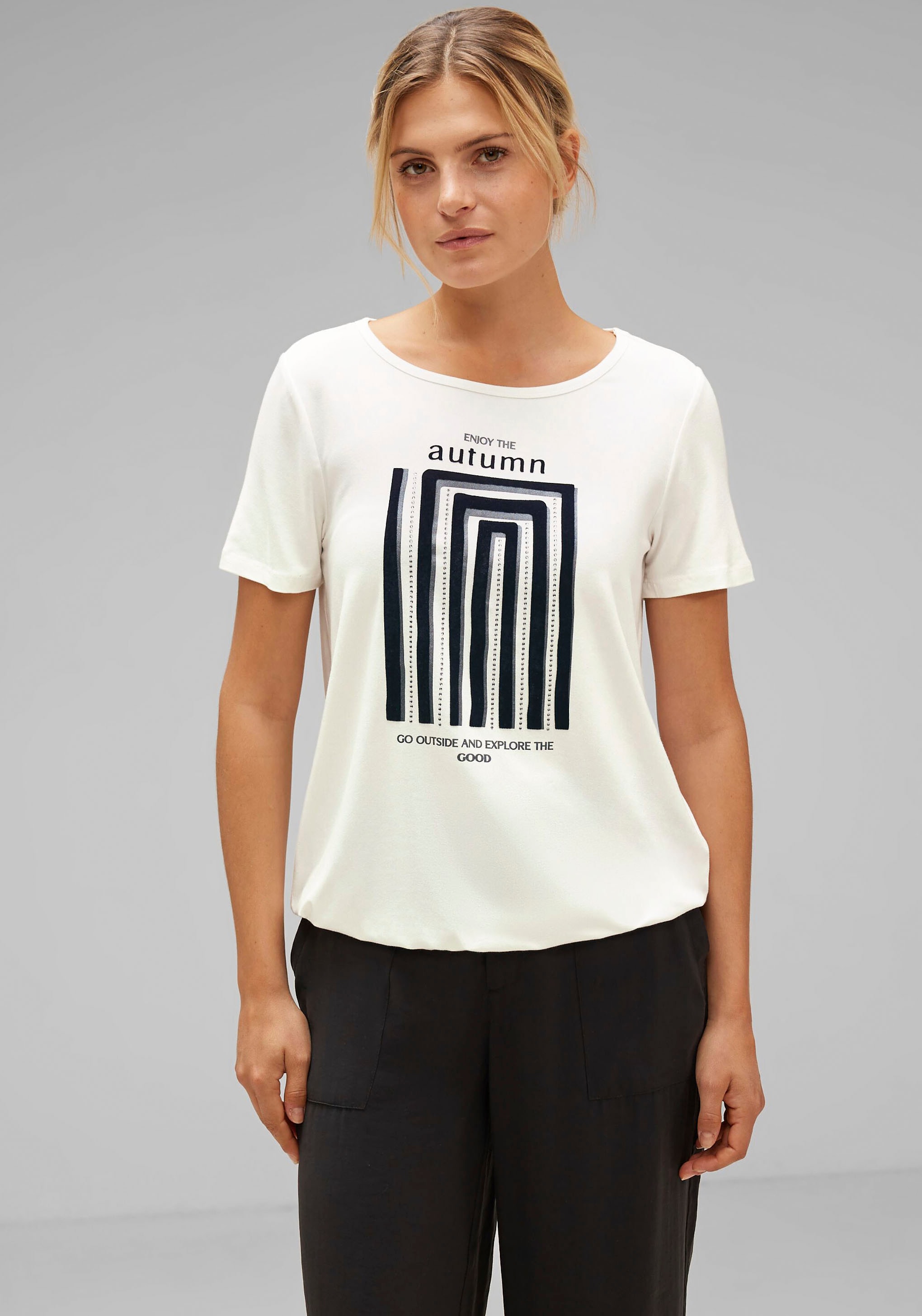 STREET ONE Sweatshirt, mit Flock-Artwork-Print für kaufen | BAUR | Tops
