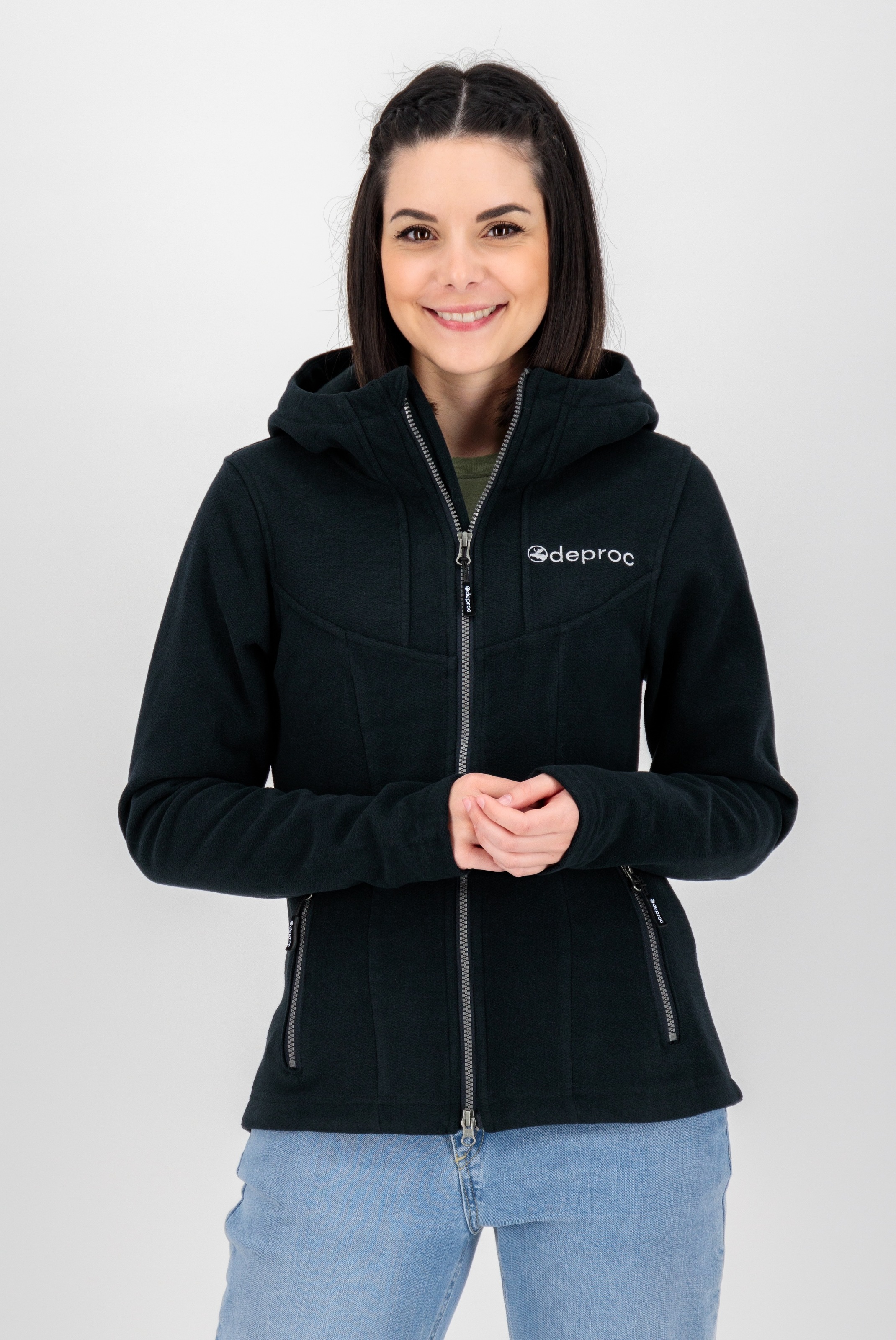 DEPROC Active Strickfleecejacke "GLORY MAY", mit 2-Wege-Reißverschluss günstig online kaufen