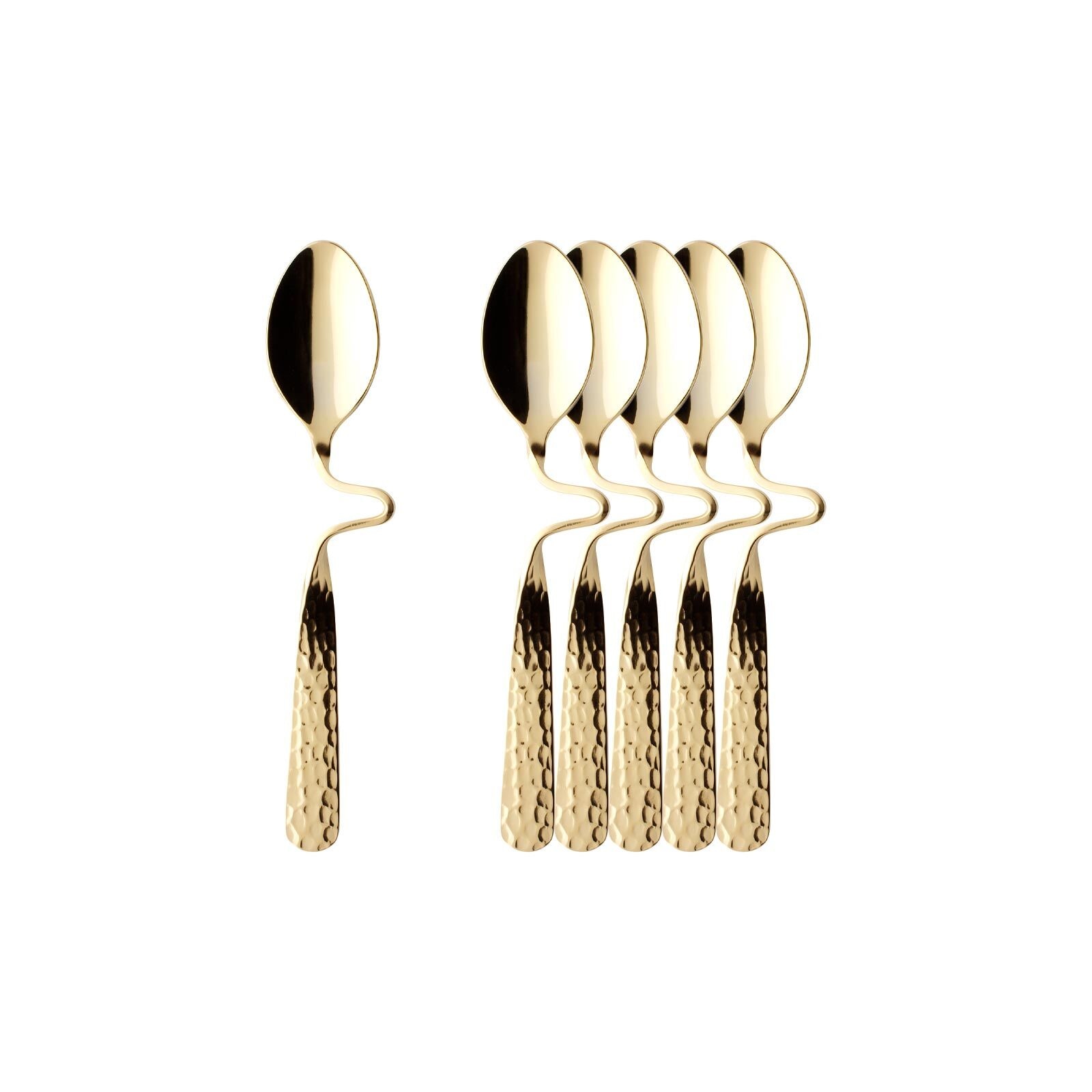 Villeroy & Boch Esslöffel "Espresso-/Mokkalöffel vergoldet NewWave Caffè Spoon 12 cm 6er Set gold" Spülmaschinenfest