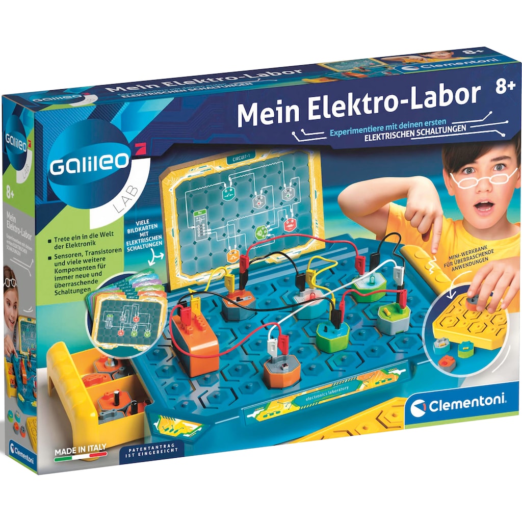 Clementoni® Experimentierkasten »Galileo, Mein Elektro-Labor«