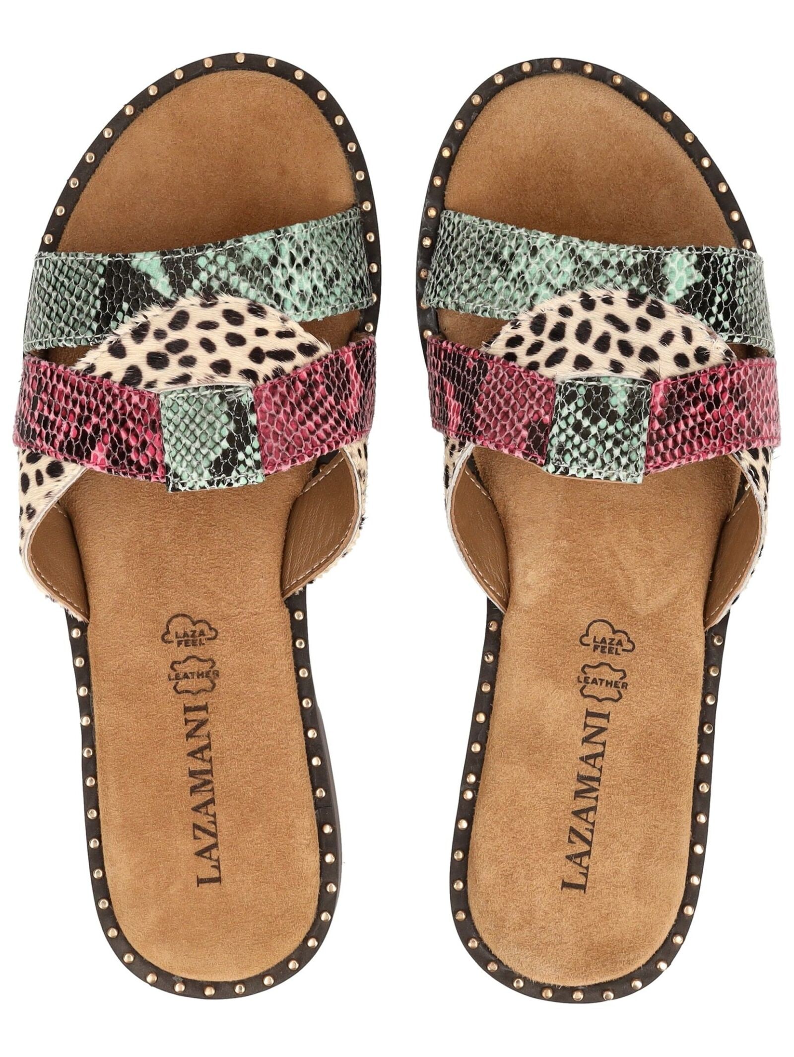 Lazamani Pantolette »Lazamani Pantoletten Leder/Textil«