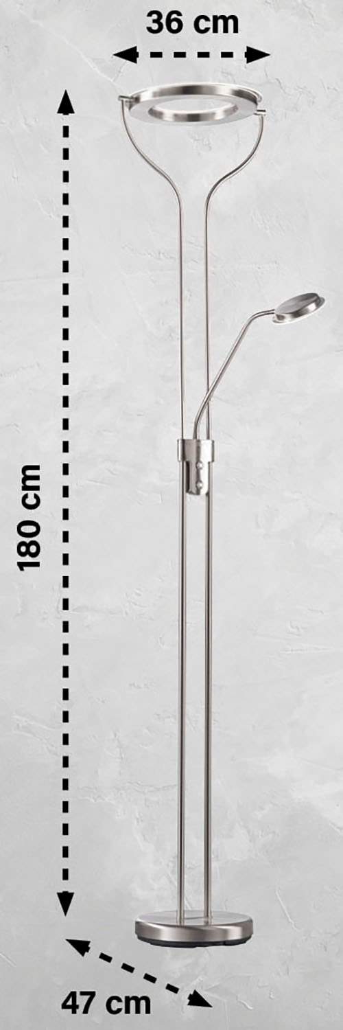 FISCHER & HONSEL Stehlampe »Davos«, Leuchtmittel LED-Modul | LED wechselbar, langlebige LED, dimmbar