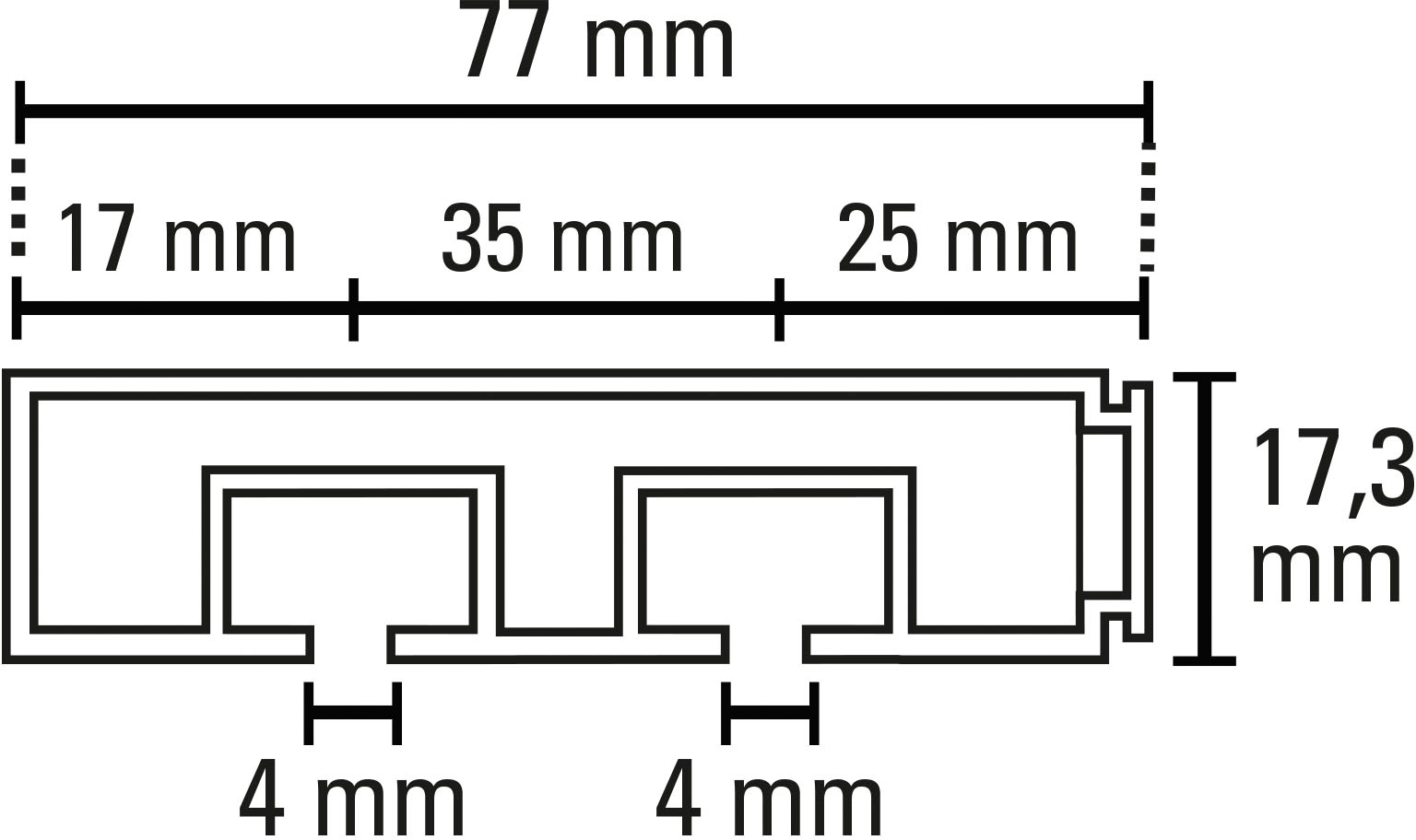 GARDINIA Vorhangschiene »schwarz«, 2 läufig-läufig, verschraubt, GK1 Bohren, BAUR Serie mit 