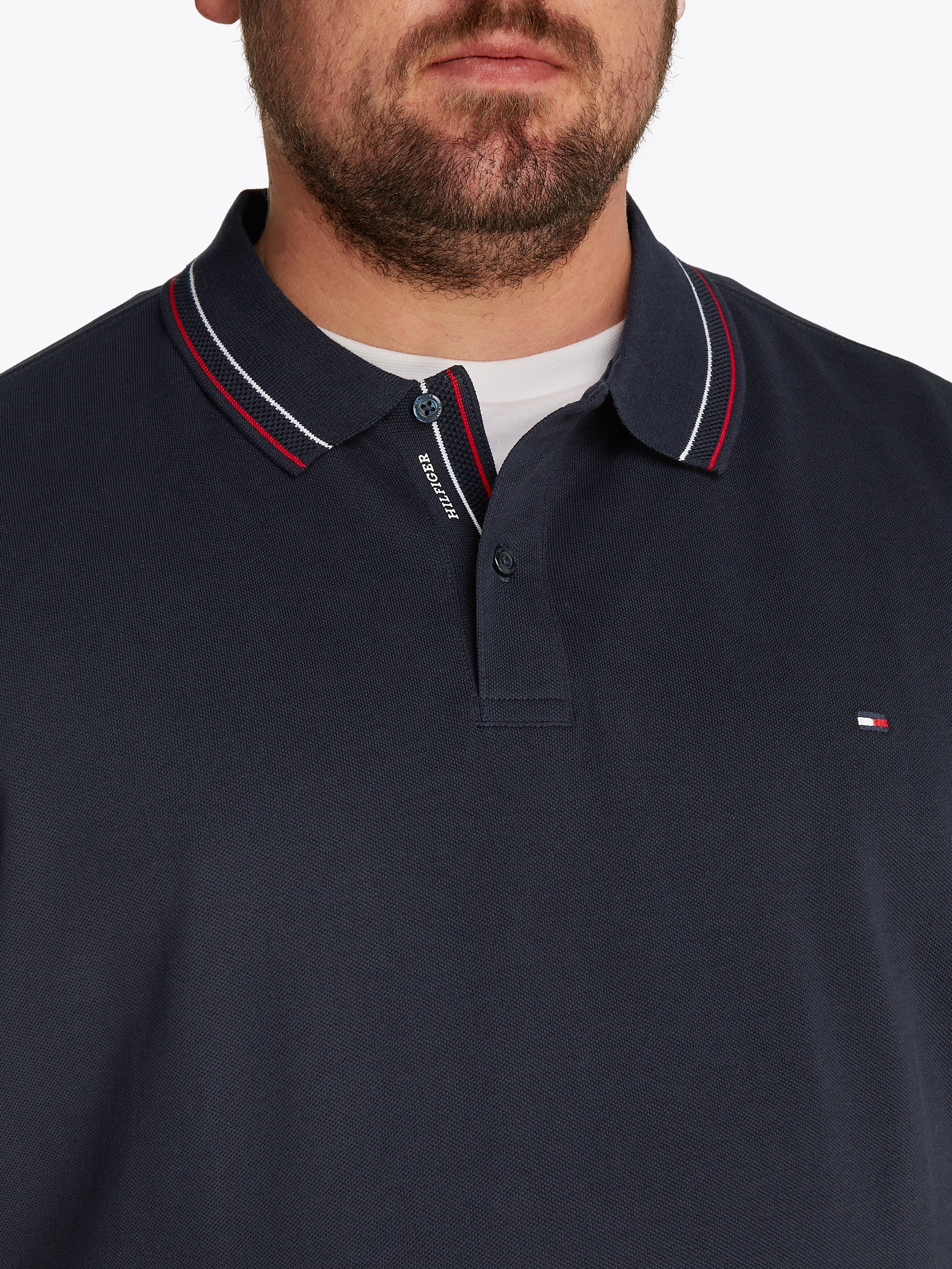 Tommy Hilfiger Big & Tall Poloshirt "BT-PLACKET INTEREST REG POLO-B", Große günstig online kaufen