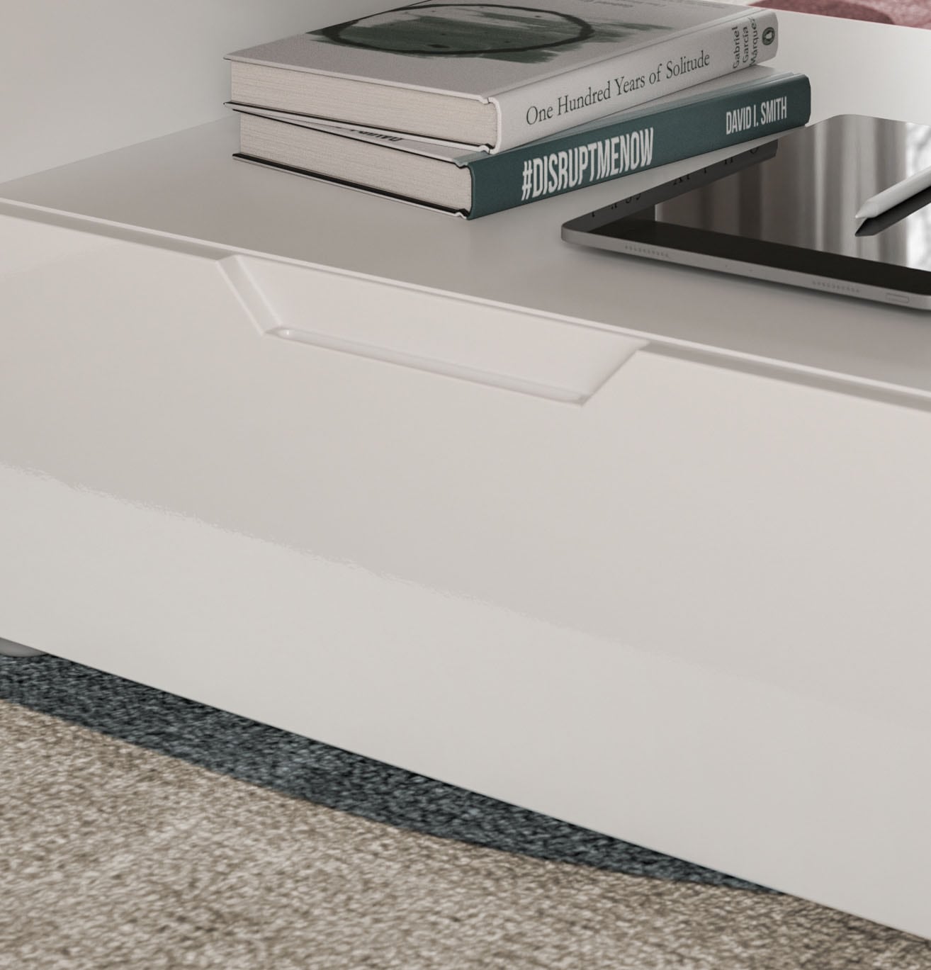 INOSIGN Couchtisch »CAPRI, Höhe 66cm, 1 Schubkasten, 1 offenes Ablagefach«, Wohnzimmertisch, Beistelltisch, Ablagetisch, Nachtkonsole