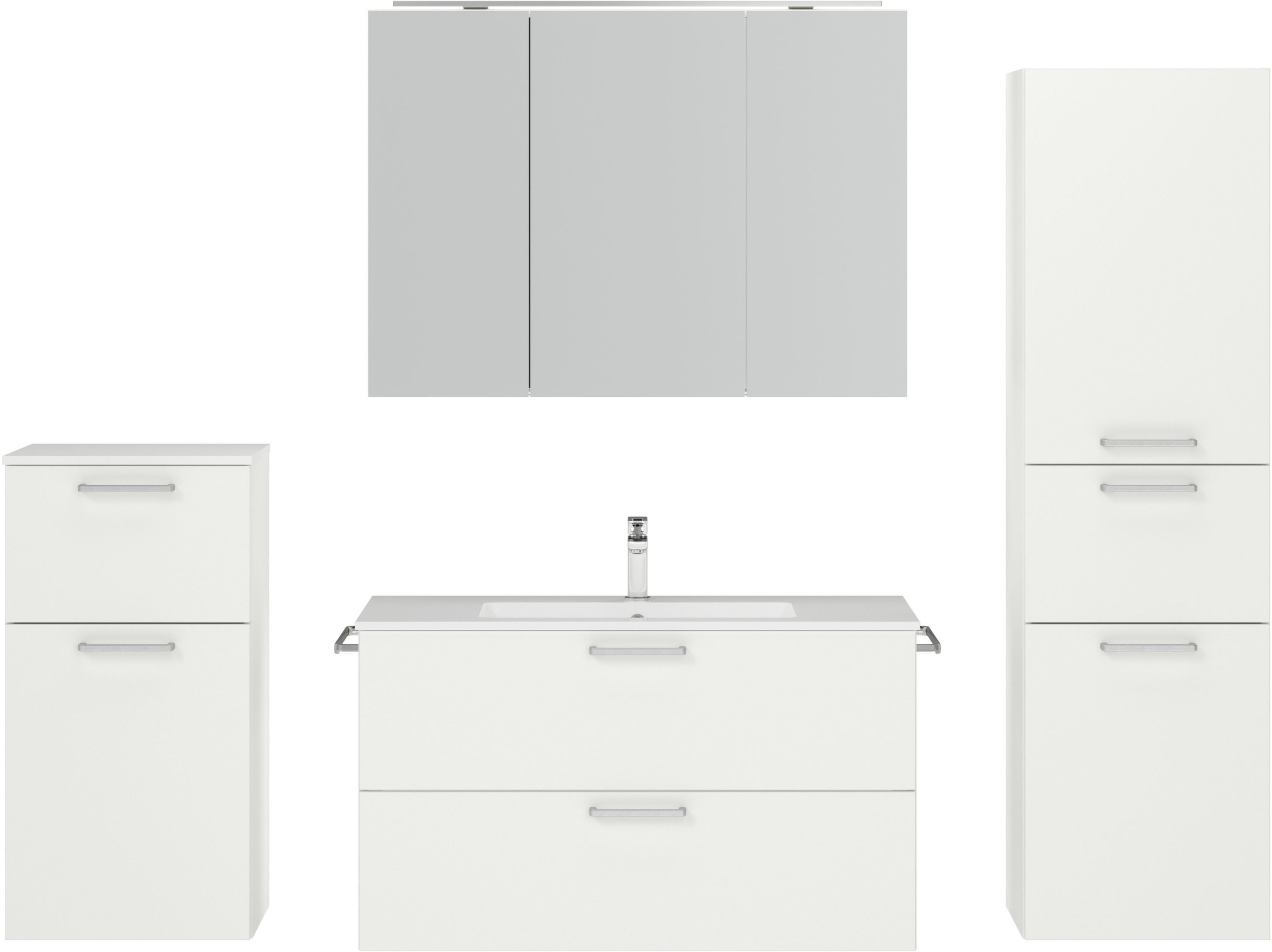 nobilia Badmöbel-Set "Tolvina" vormontiert, mit Soft-Close, 4 Stk. tlg. günstig online kaufen