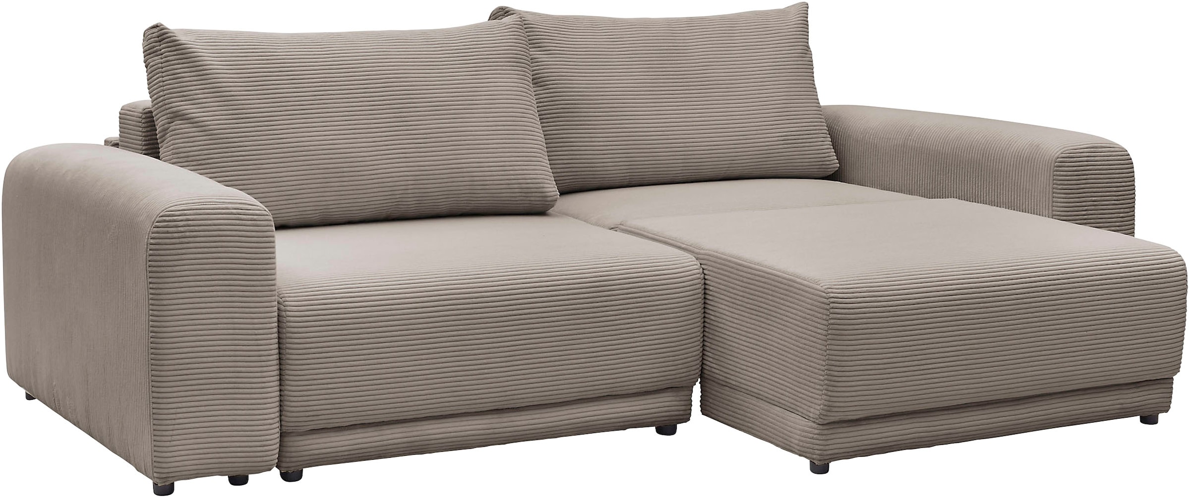 OTTO home Schlafsofa »PHEELIX Cord, mit 3 Funktionen« Elemente einzeln oder gleichzeitig ausziehbar, bequemer Sitzkomfort