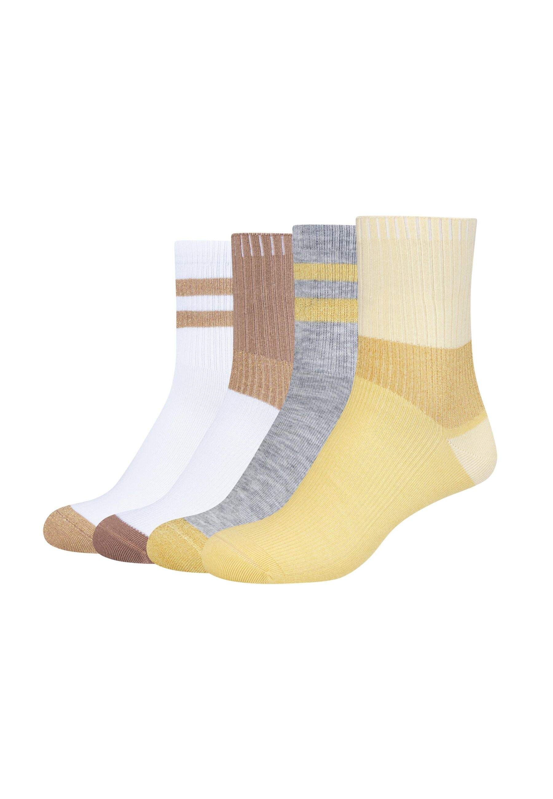 Camano Socken "Socken silky touch colourblock Lurex 4er Pack" 4er Pack Deze günstig online kaufen