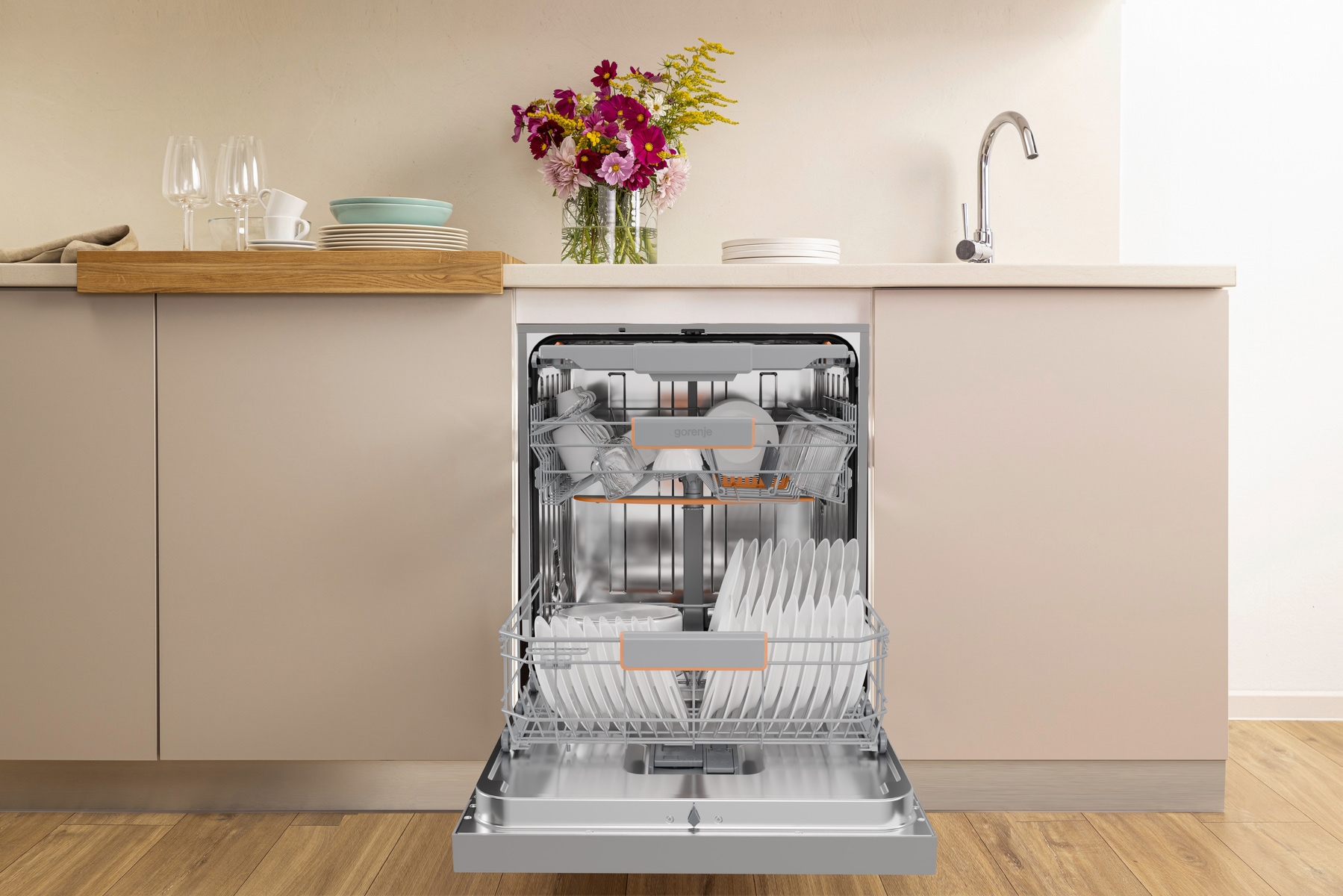 GORENJE teilintegrierbarer Geschirrspüler »GI673B90X« 9,4 l 16 Maßgedecke TotalDry - automatische Türöffnung