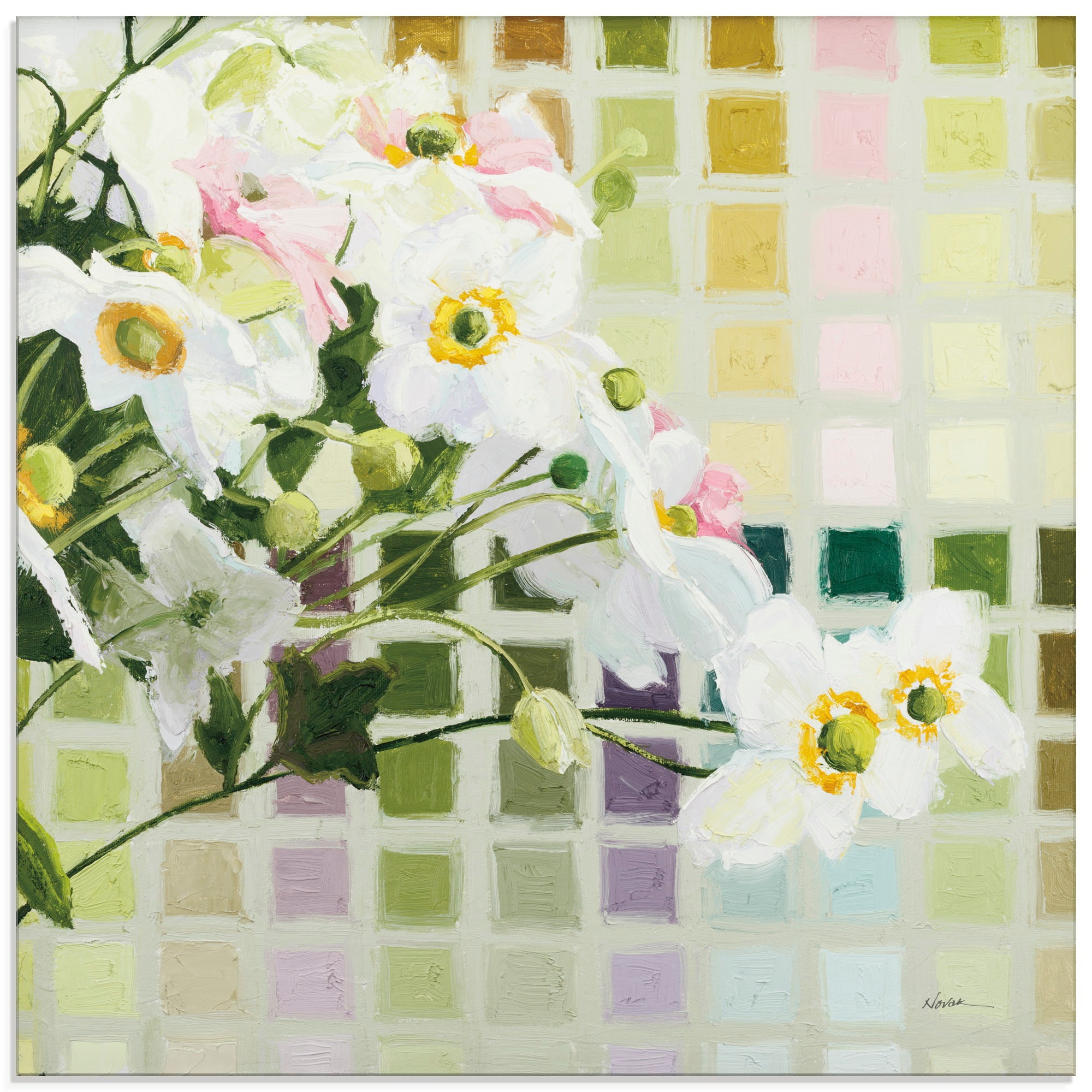 Glasbild ARTLAND "Color Chart I", farbe bild(er): farbig, B:40cm H:40cm, Bilder, in verschiedenen Größen