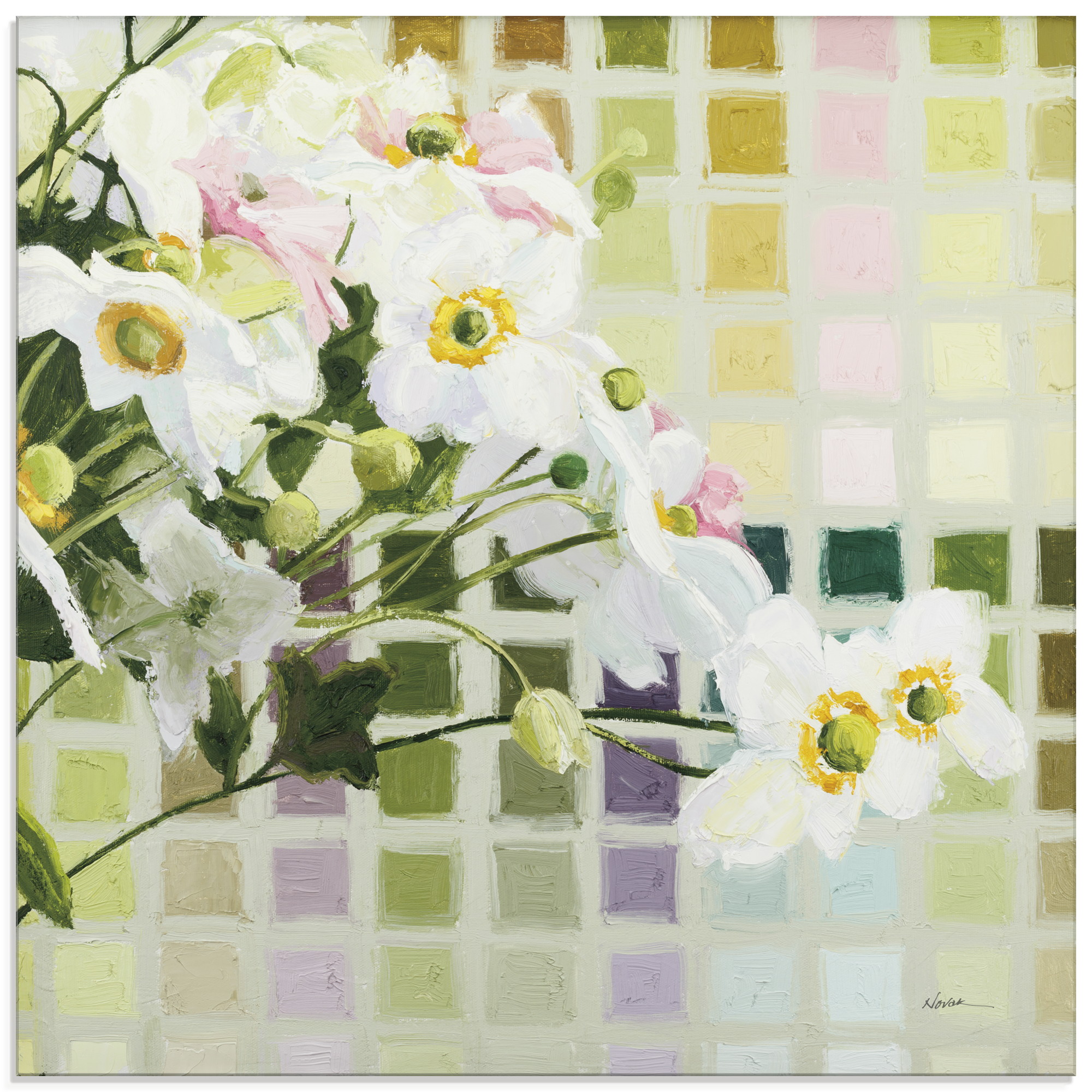 Artland Glasbild "Color Chart I" Blumenbilder 1 Stk. tlg. in verschiedenen Größen