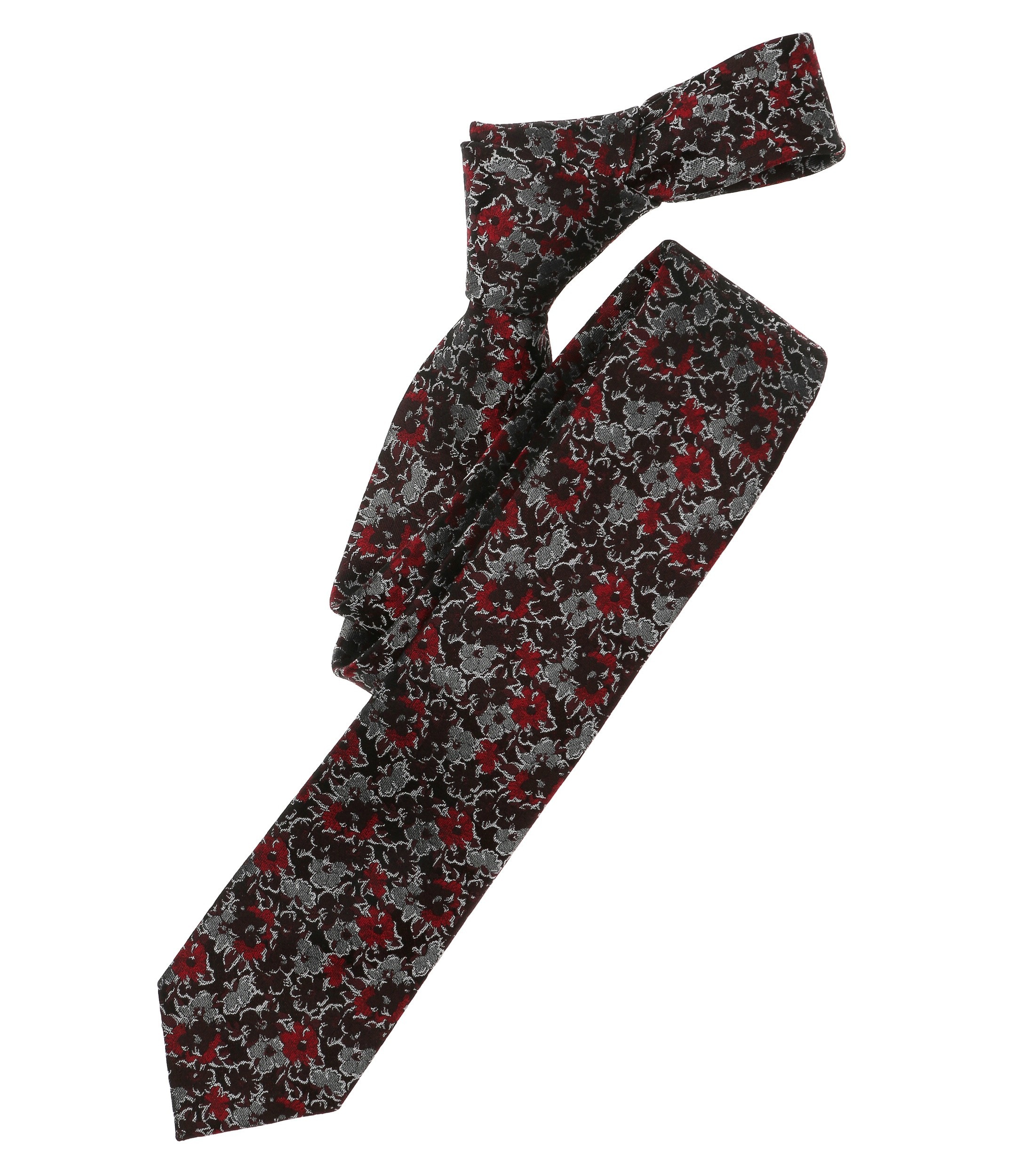 "Krawatte VENTI ""VENTI Krawatte gemustert"", Herren, rot (dunkelrot), 100% Seide, Krawatten"