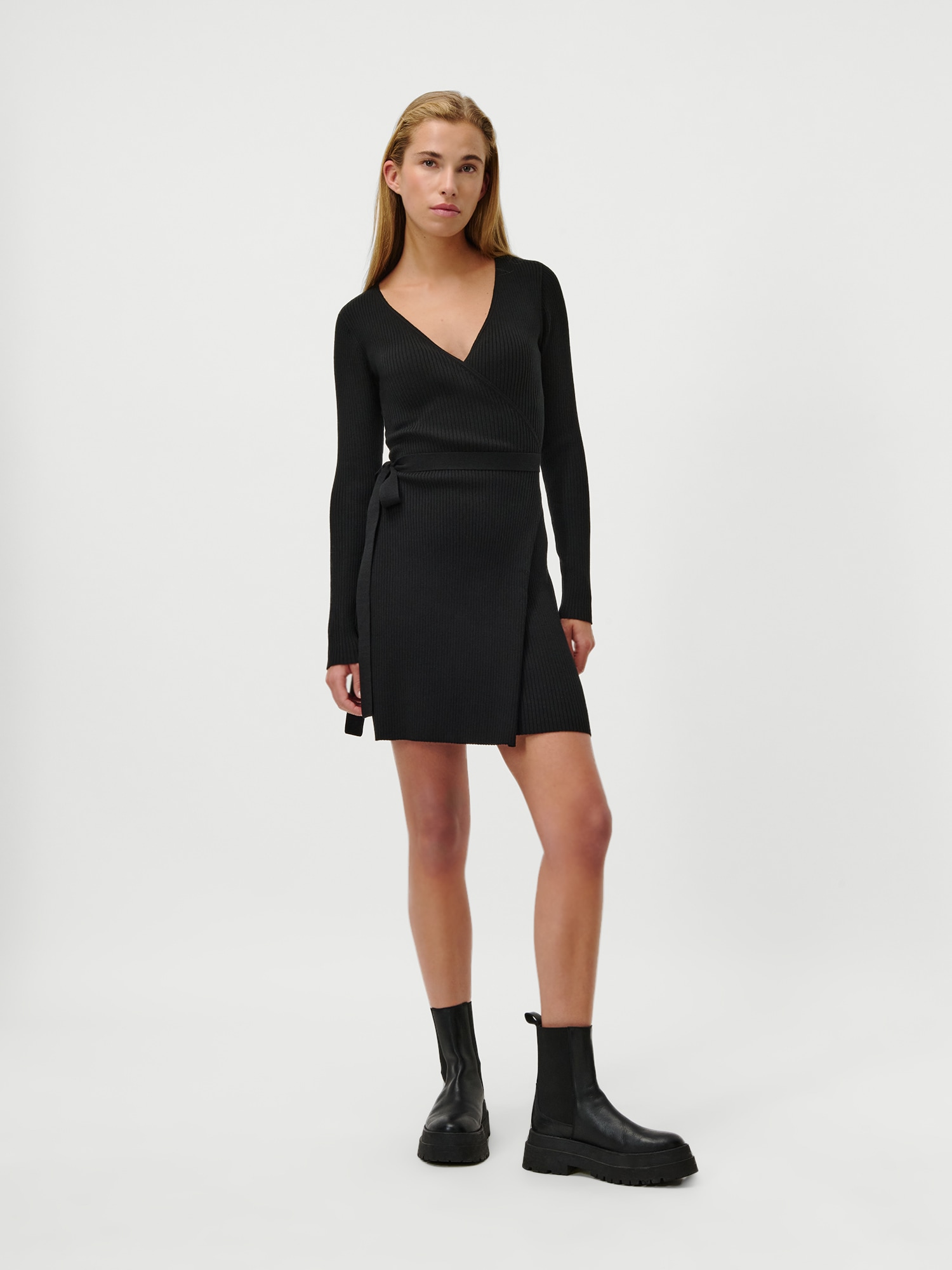 LeGer Strickkleid »Effie, LeGer by Lena Gercke« in Wickeloptik, körpernah