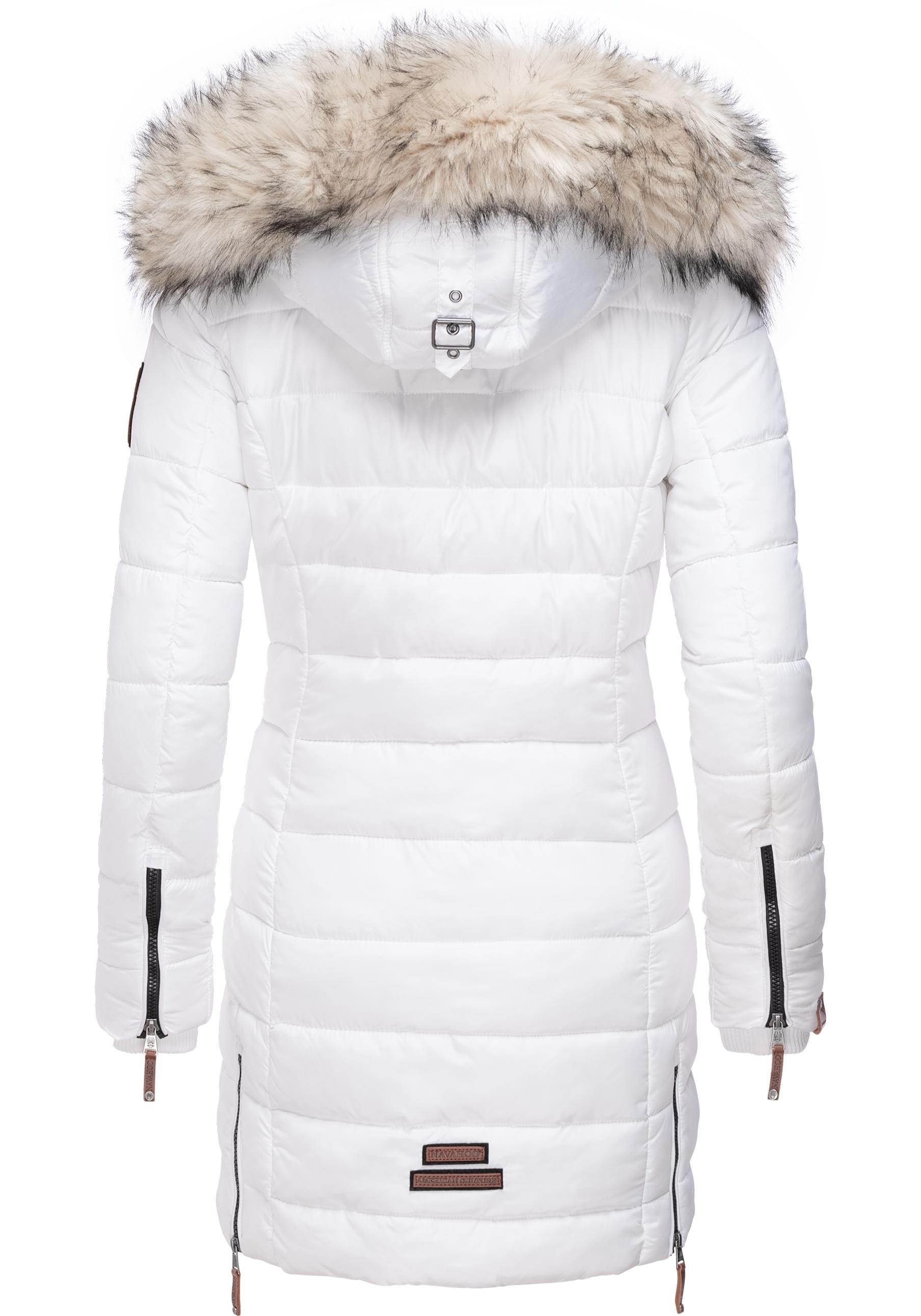 Navahoo Wintermantel »Nimalaa«, modischer Damen Winter Steppmantel mit Kapuze