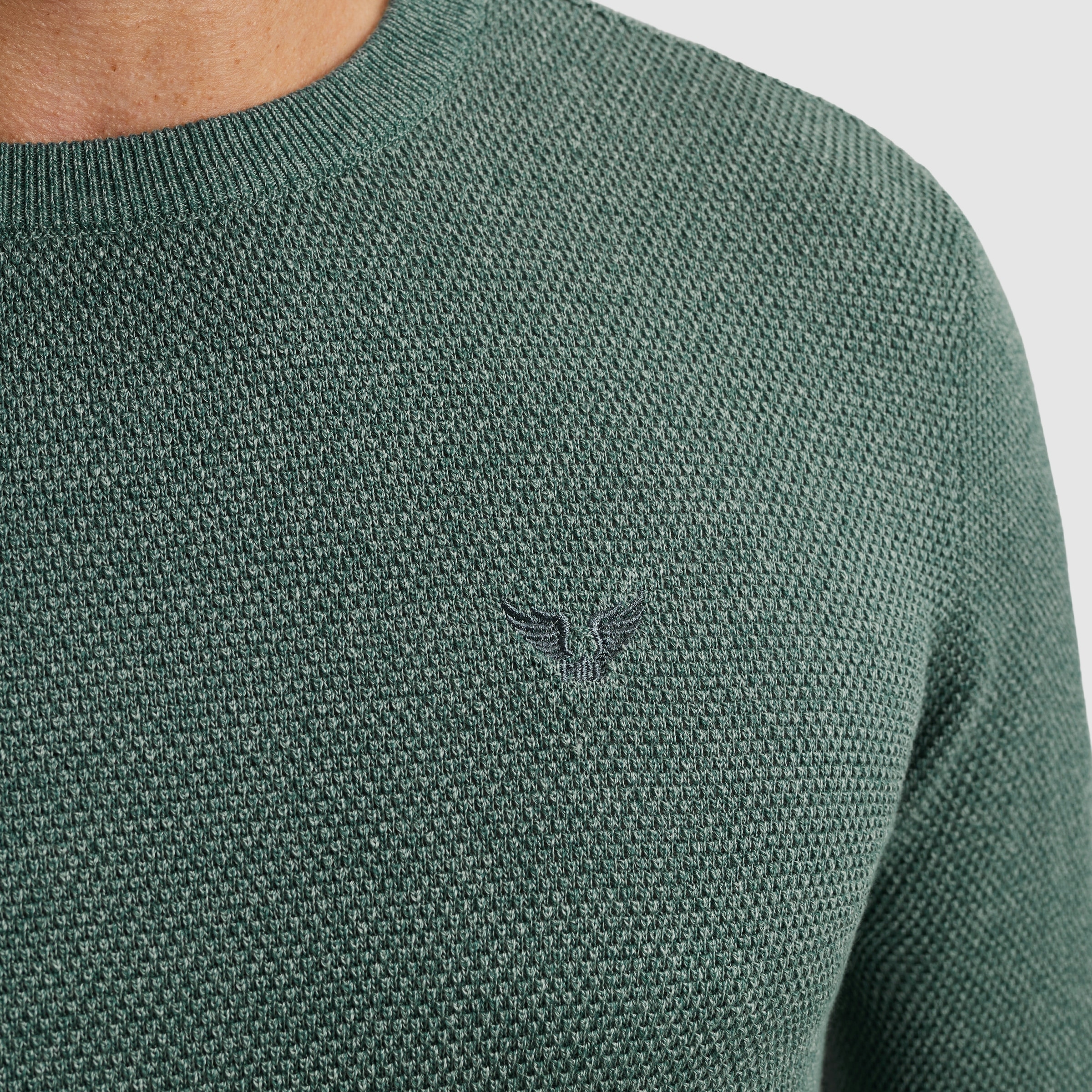 PME LEGEND Rundhalspullover, mit Logo Stickerei