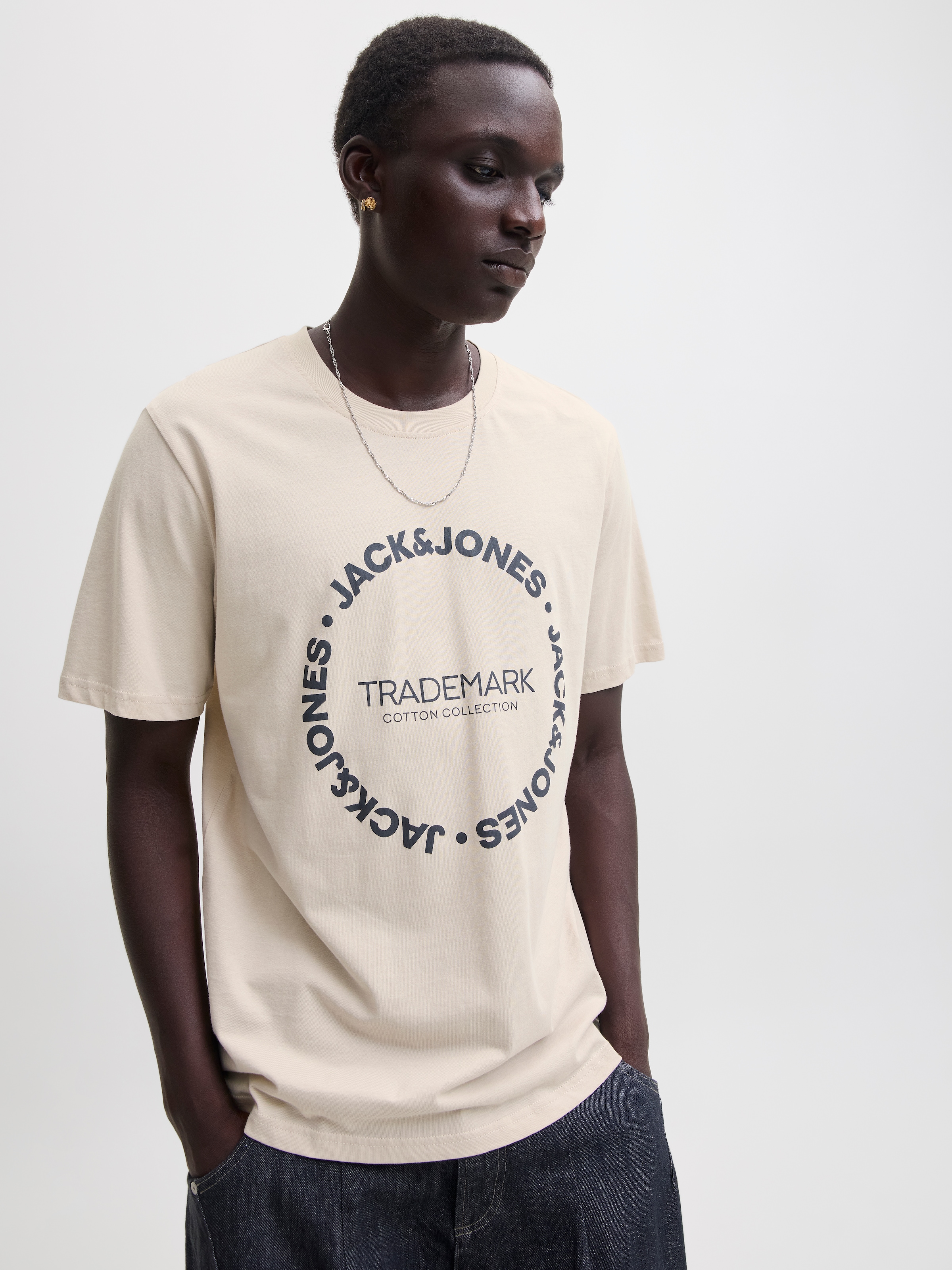 Jack & Jones T-Shirt "Jjbenson Tee Ss Crew Neck" Baumwolle, Regular Fit