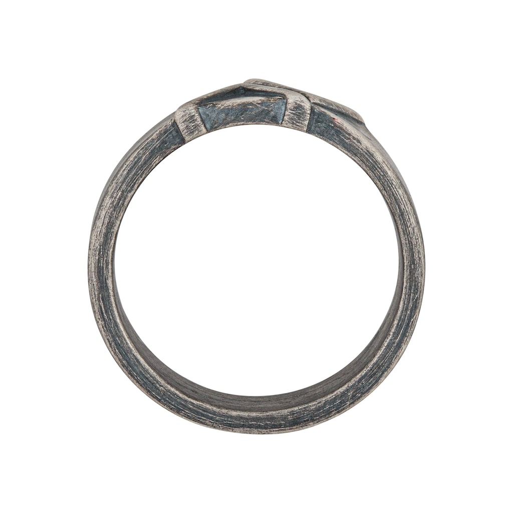 CAÏ Fingerring »925/- Sterling Silber matt oxidiert Dreieck«