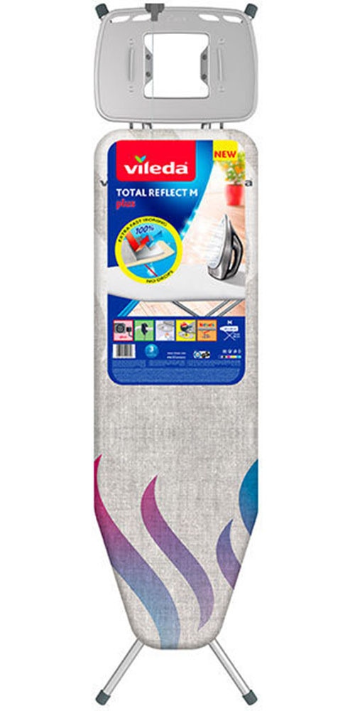 Vileda Bügelbrett »Vileda Total Reflect M plus«, Bügelfläche 120 cmx38 cm, neues, einzigartiges Produktkonzept für eine verkürzte Bügelzeit