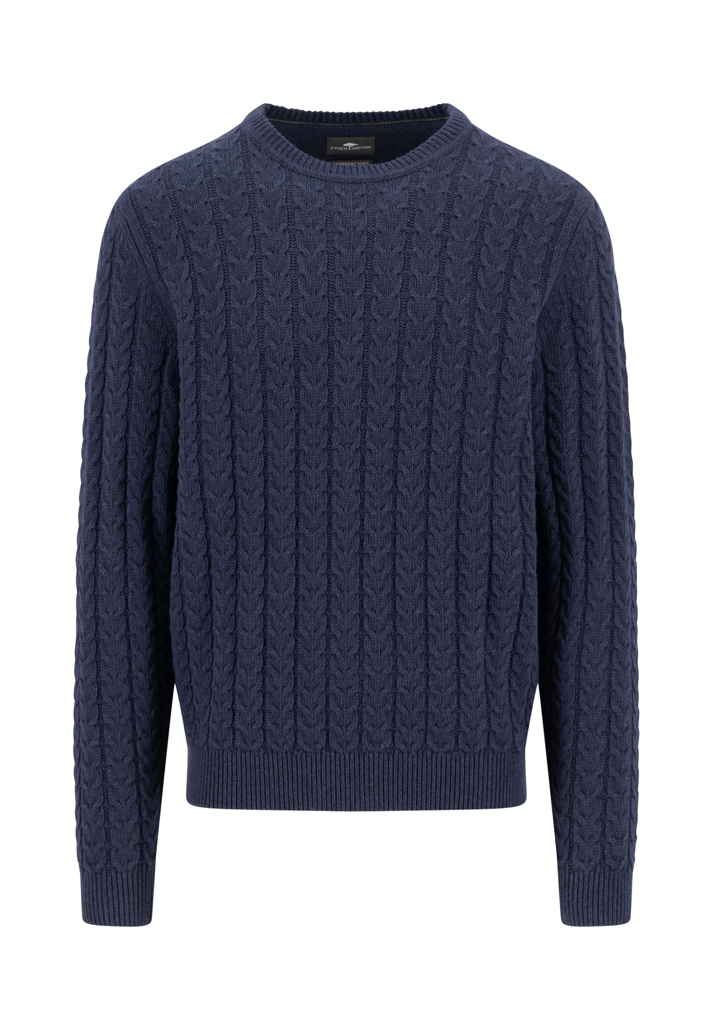 FYNCH-HATTON Strickpullover mit Zopfmuster und Wolle günstig online kaufen