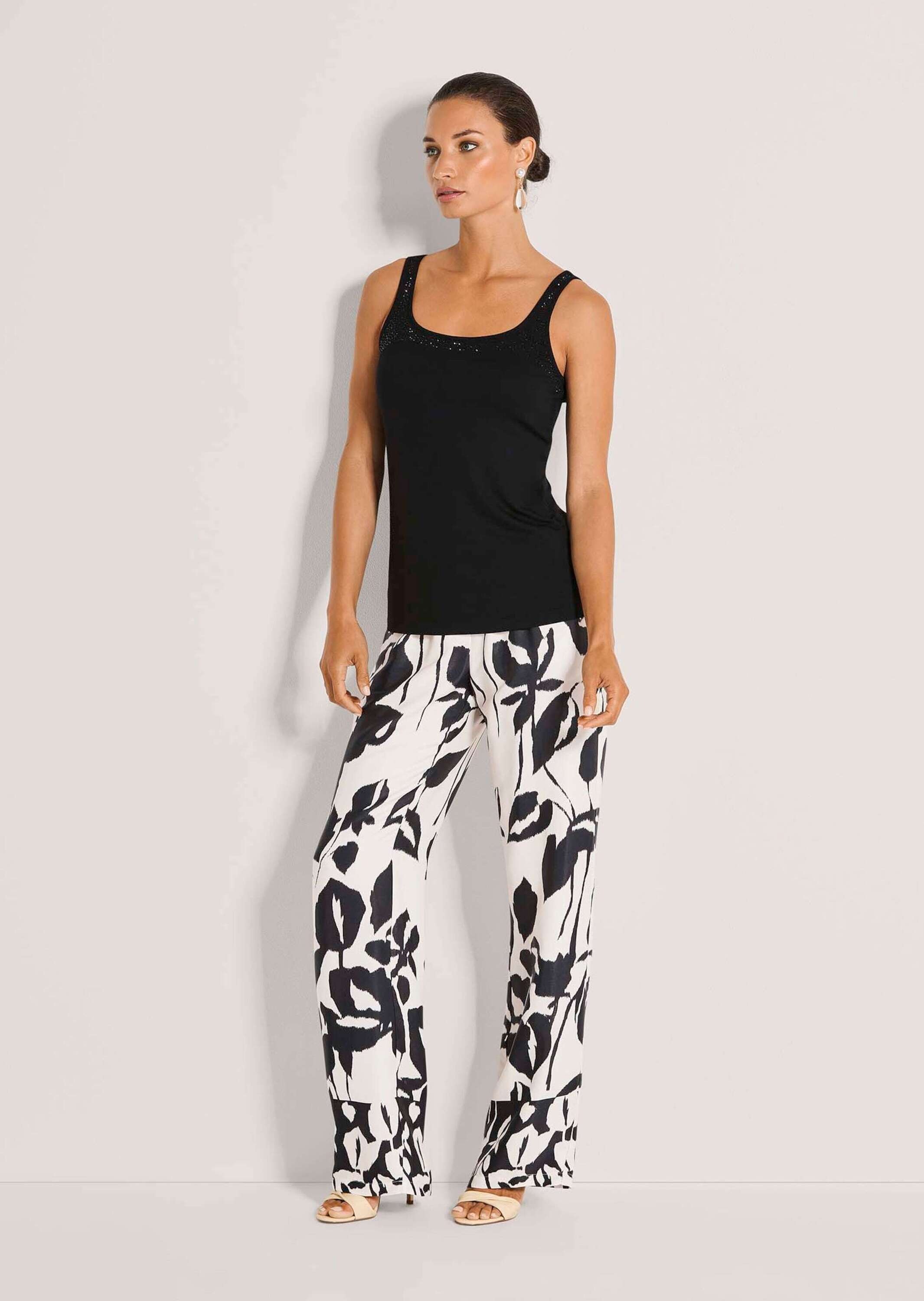 MADELEINE Trägertop "Top Glamouröses Tanktop mit Steinen, Viskose-Jersey" S günstig online kaufen