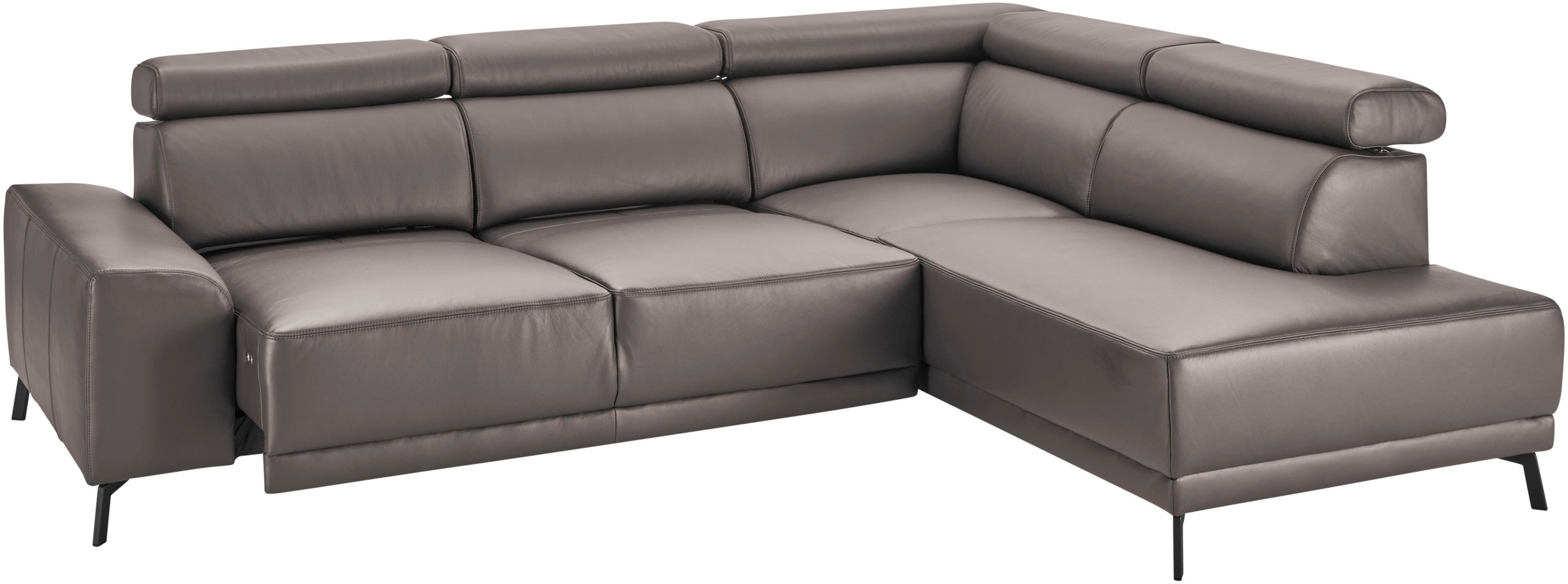 3C Candy Ecksofa »Greve modern und bequem, inkl. manueller Kopfteilverstellung, L-Form«, wahlweise mit motorischem Sitzvorzug