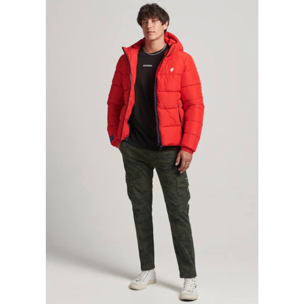 Superdry Steppjacke »HOODED SPORTS PUFFR JACKET«, mit Kapuze