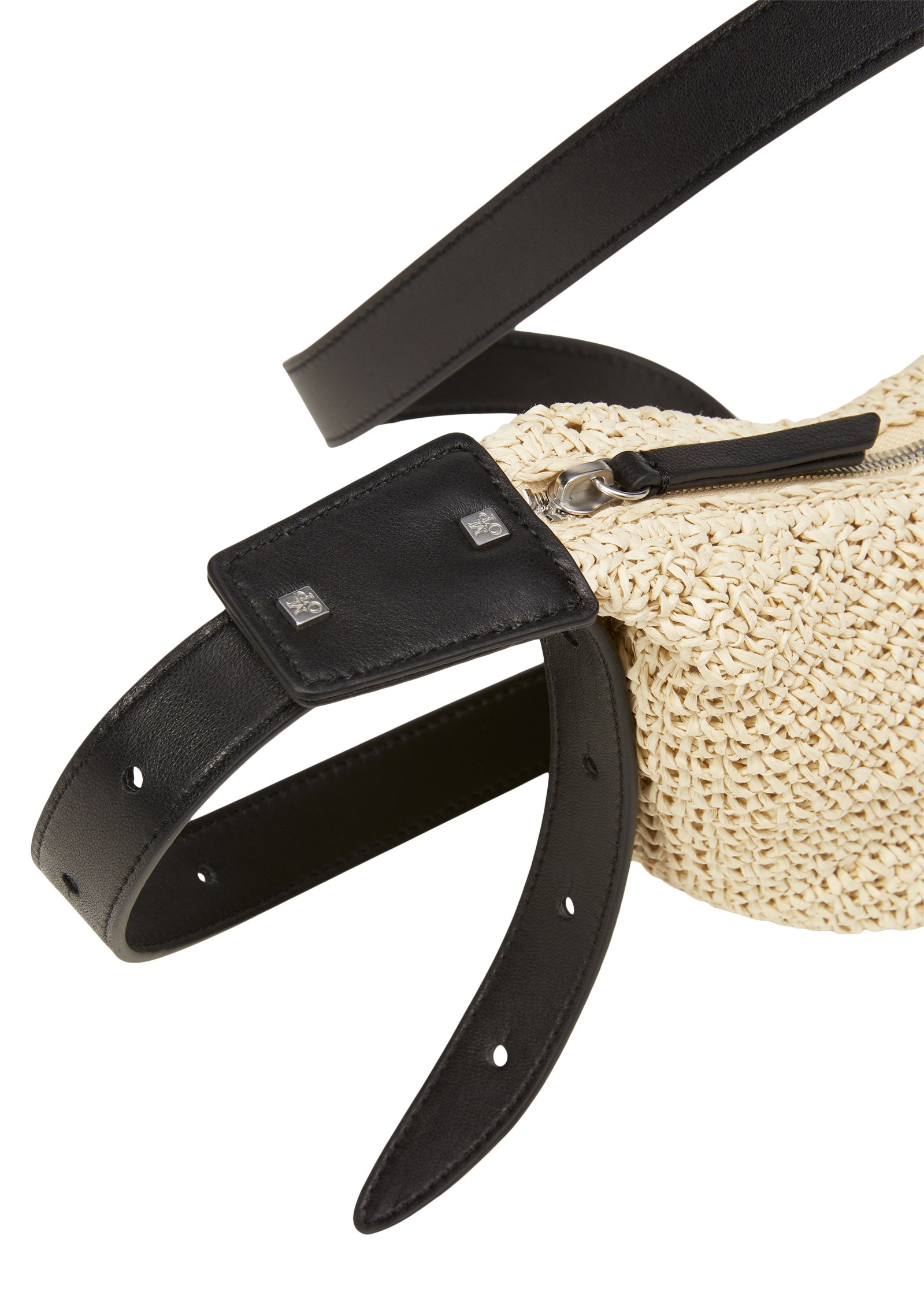Marc O'Polo Umhängetasche »aus Paper-Raffia und Echtleder«