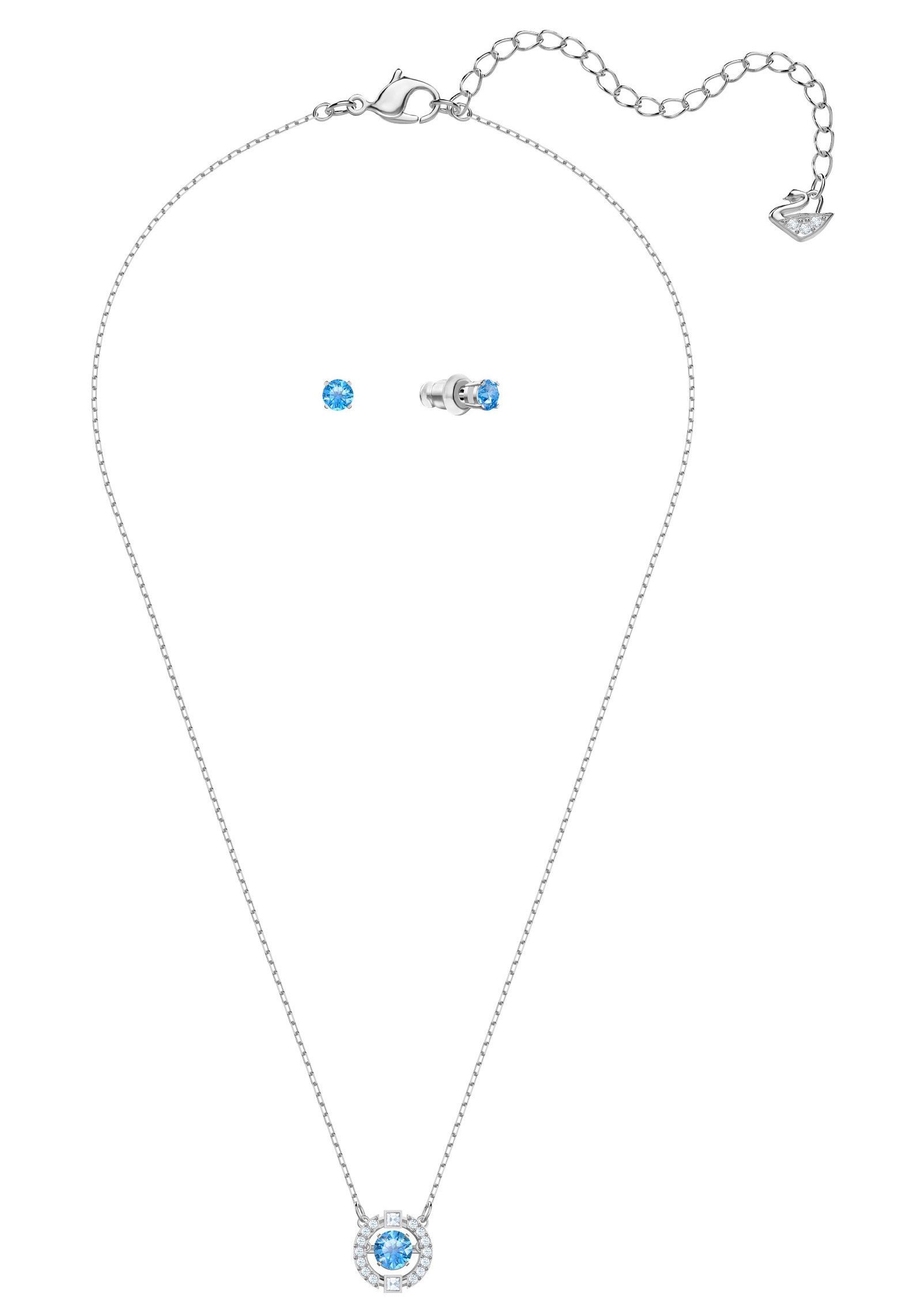 Swarovski Ohrring und Ketten Set »Una Sparkling Dc, 5480485«, (Set, 3 tlg.), mit Swarovski® Kristallen