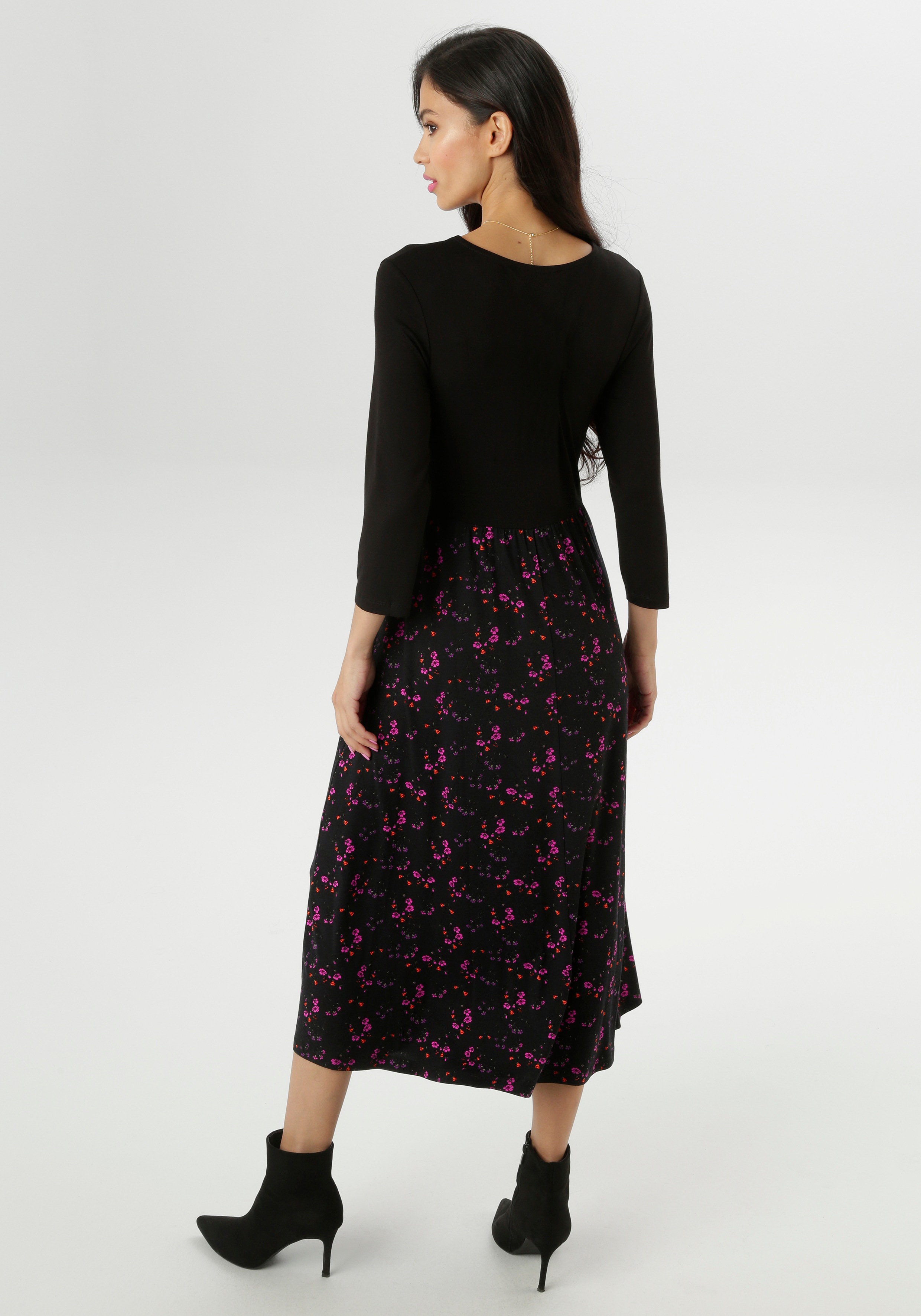 Thumbnail - Aniston SELECTED Midikleid farbharmonischen, floralem Alloverdruck - NEUE KOLLEKTION