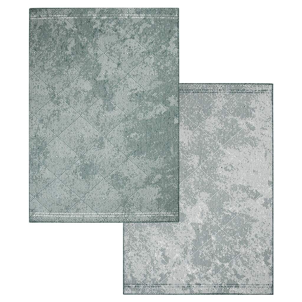 Carpet City Outdoorteppich »DUO RUG 5845«, rechteckig, 5 mm Höhe, Wendeteppich Wetterfest In- & Outdoor, Balkon, Terrasse, Wohnzimmer