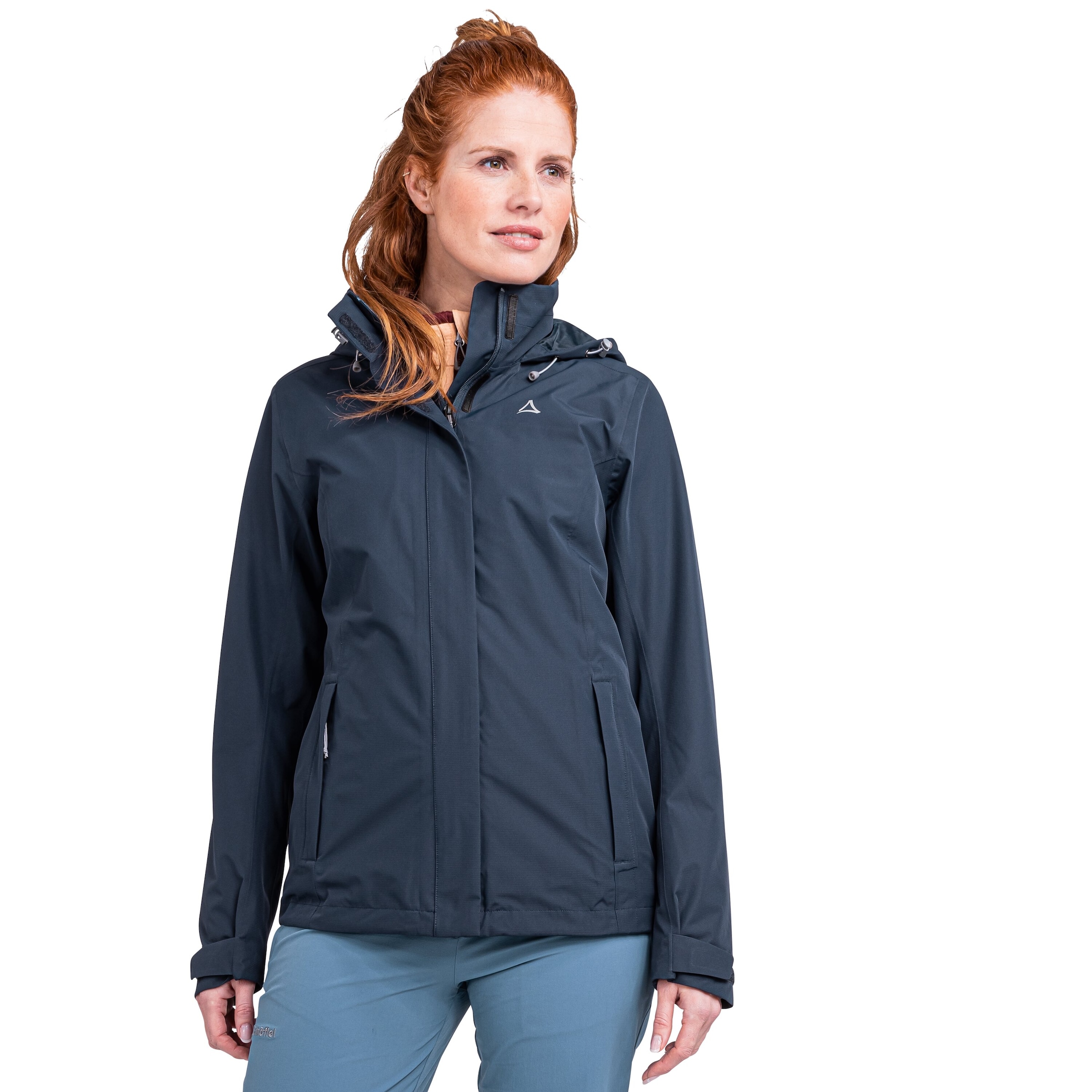 Schöffel Regenjacke "Jacket Gmund L" mit Kapuze sportlicher Stil, wasserdicht, winddicht, atmungsaktiv, Übergangsjacke