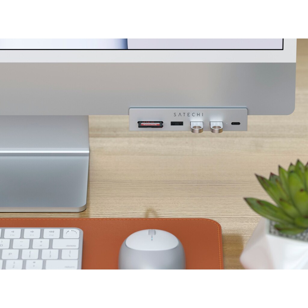 Satechi USB-Adapter »USB-C Clamp Hub for 24" iMac«, USB 3.0 Typ A zu USB-C