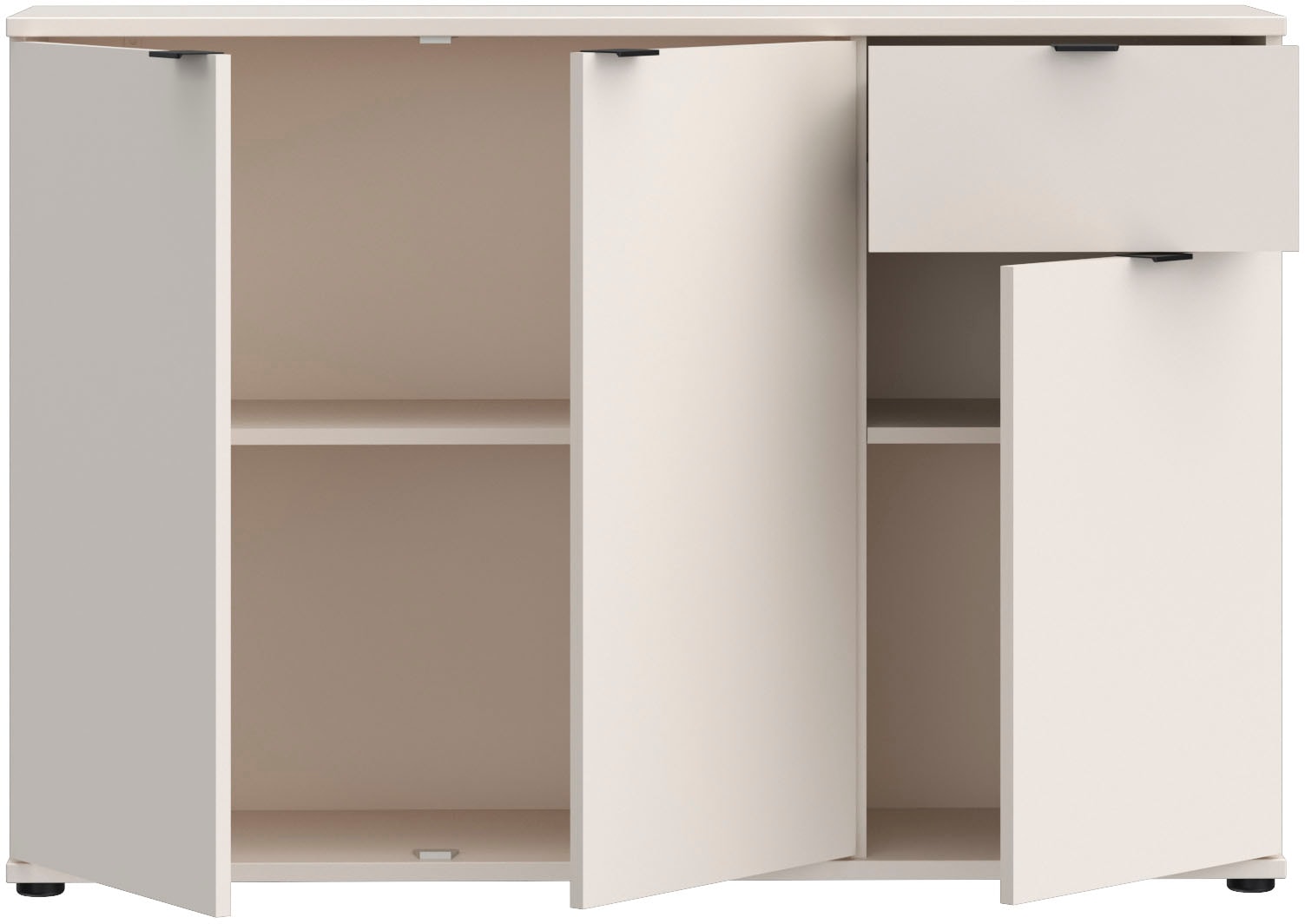 FORTE Sideboard »Ganymede«, Sideboard, Stauraum, Schublade; Metallgriffe, 4 Dekore, Breite 119,8cm