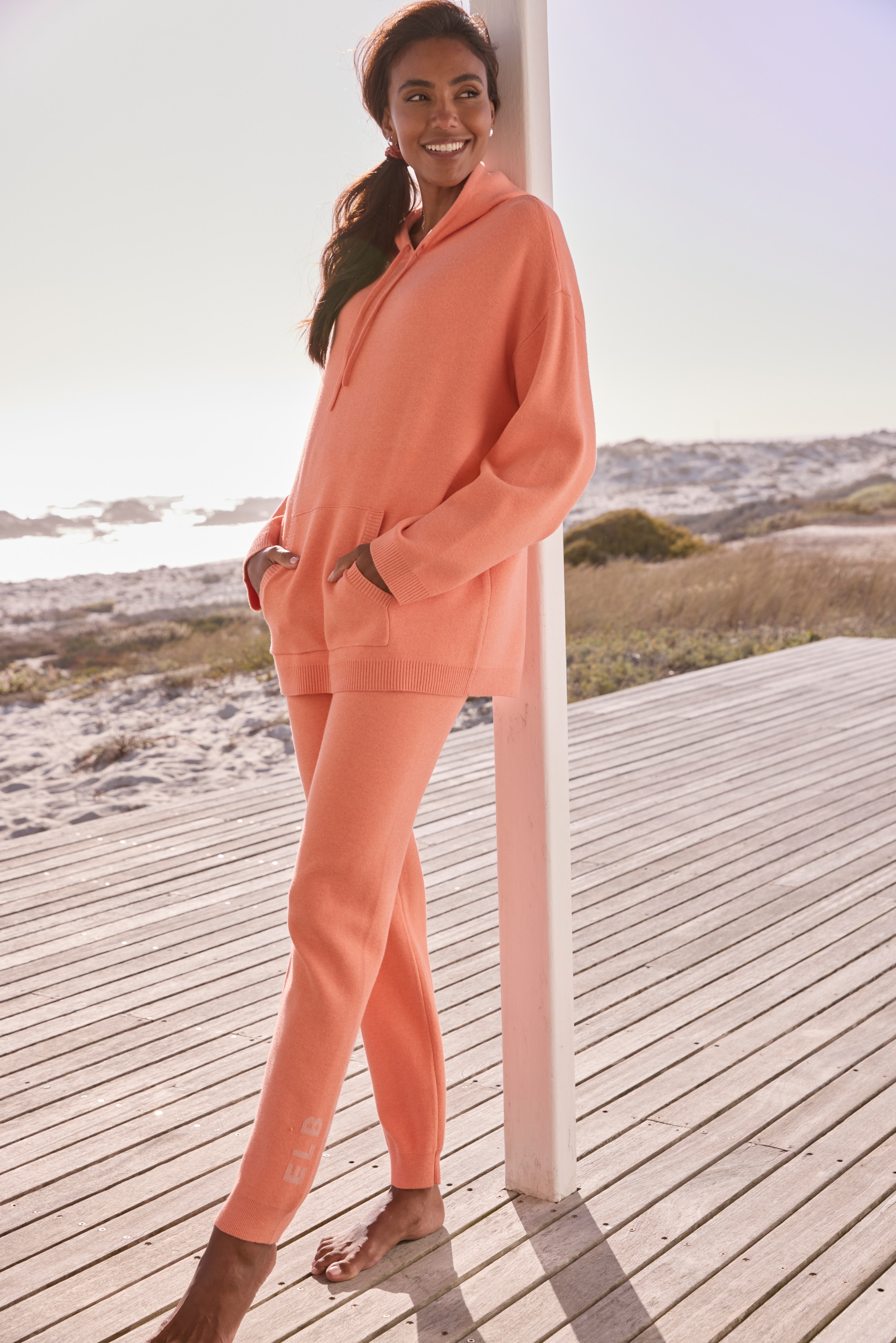 Elbsand Kapuzenpullover, aus hochwertigem Strick