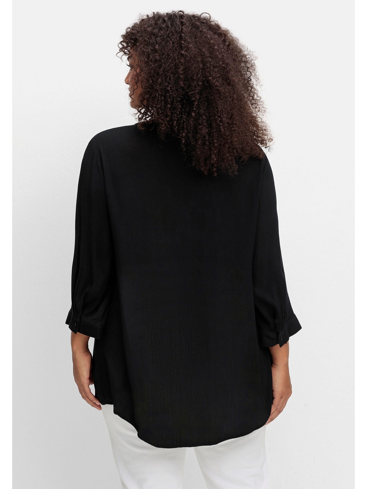 sheego by Joe Browns Longbluse »Große Größen«, mit Häkelspitze und Biesen