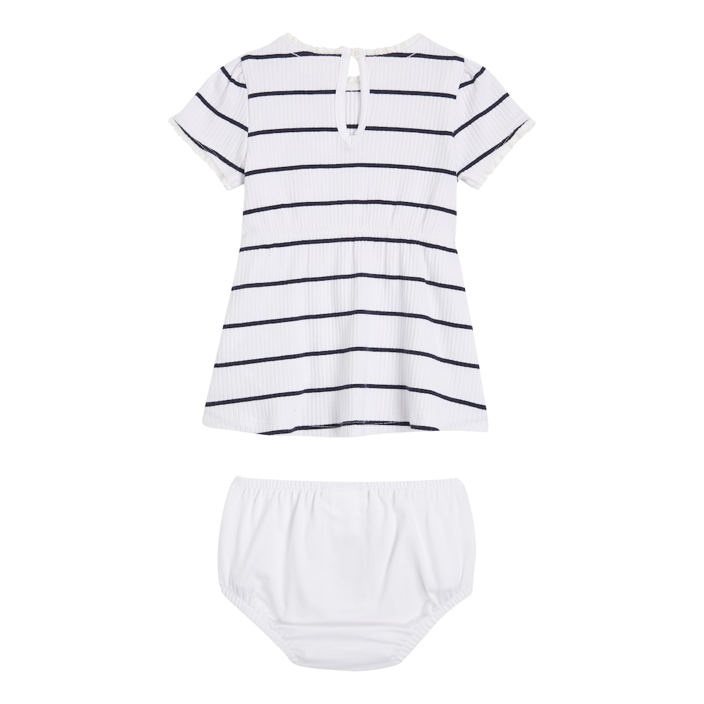Tommy Hilfiger Minikleid »BABY STRIPED RIB DRESS S/S«, (2 tlg.), Baby bis 2 Jahre