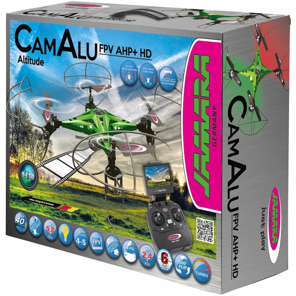 Jamara RC-Quadrocopter »CamAlu Altitude«, mit HD Kamera und Bildschirm