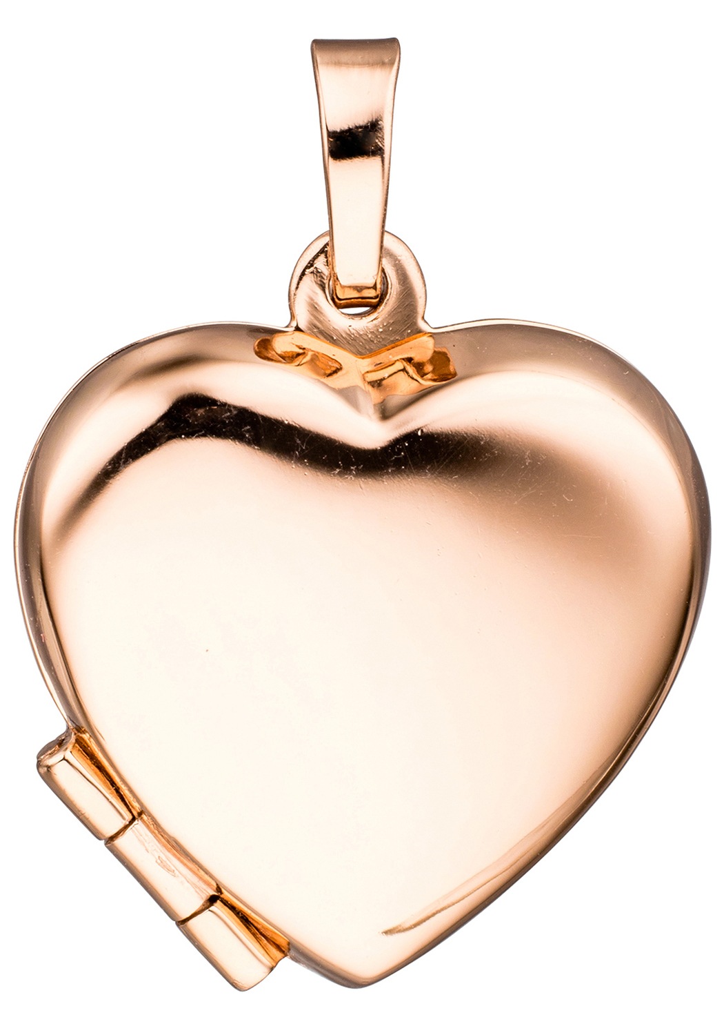 JOBO Medallionanhänger »Anhänger Medaillon Herz 18,3 mm«  925 Silber roségold vergoldet
