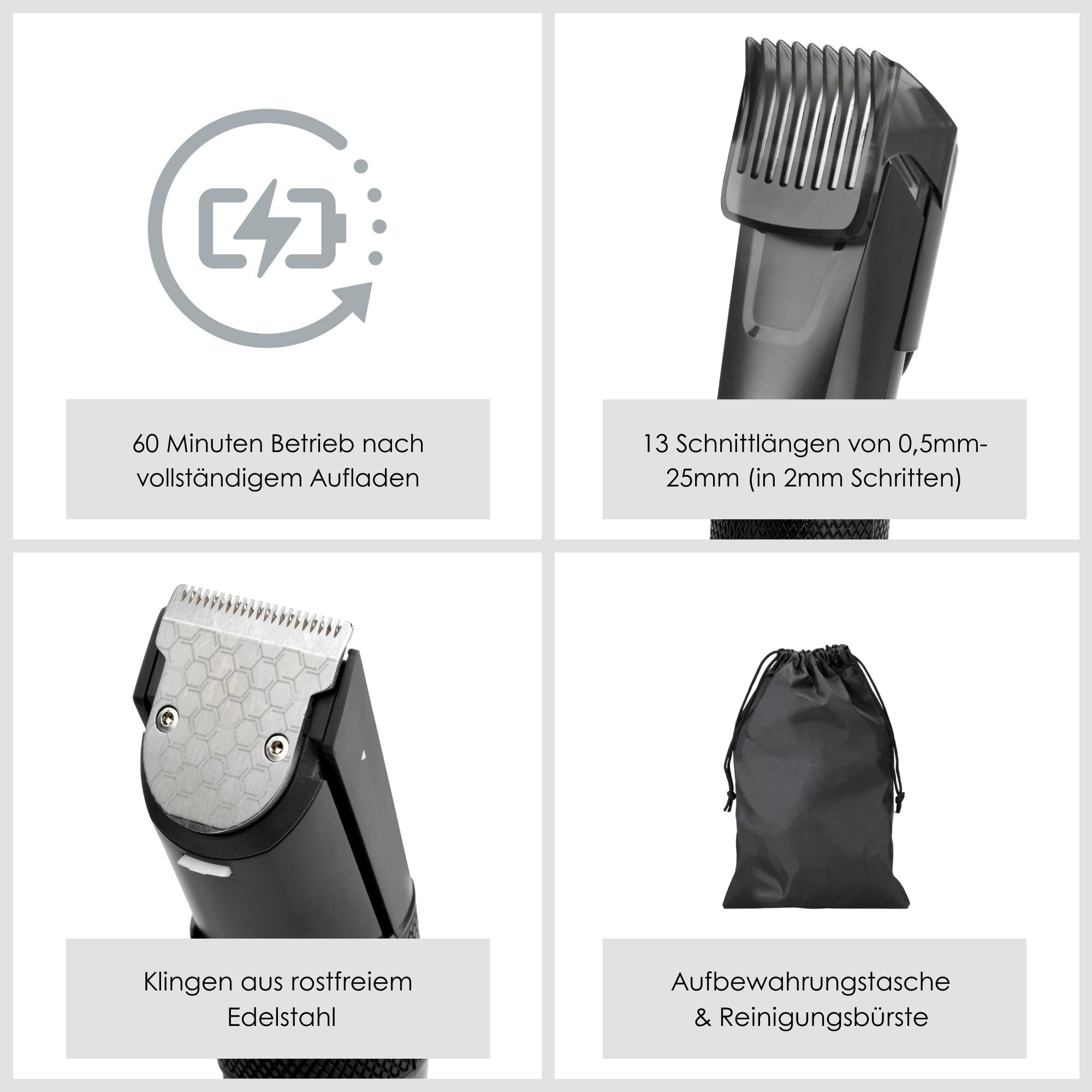 BaByliss Haarschneider »BaByliss Precision Cut Haarschneider mit 13 Schnittlängen, E786E« Haarschneidemaschinen Set, kabellos, 60 Minuten Laufzeit