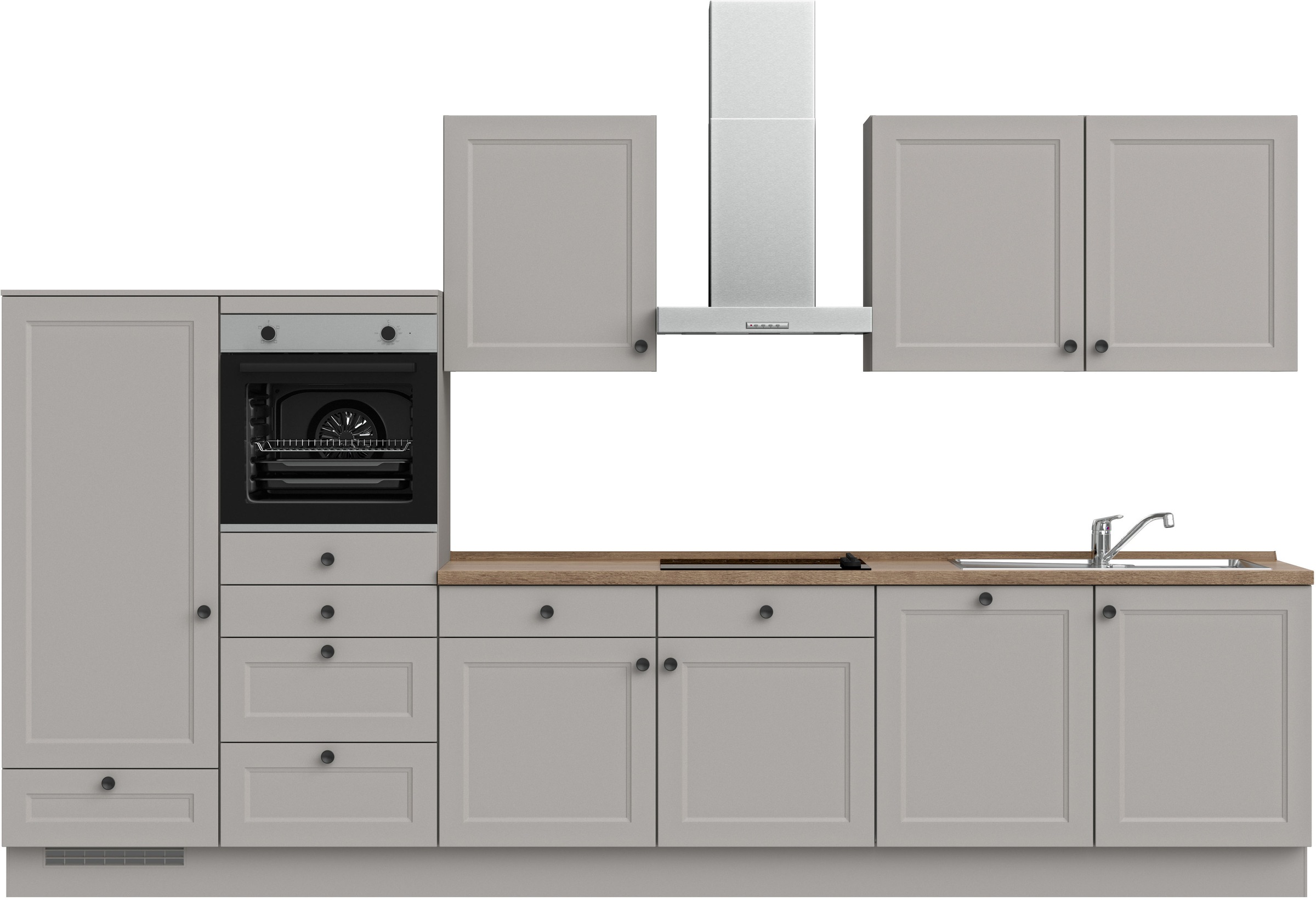 nobilia Küchenzeile ""Cascada I", NEU: individuell anpassbar mit gratis Profi-Beratung" vormontiert, Breite 360 cm, Ausrichtung wählbar, wahlw. mit E-Geräten