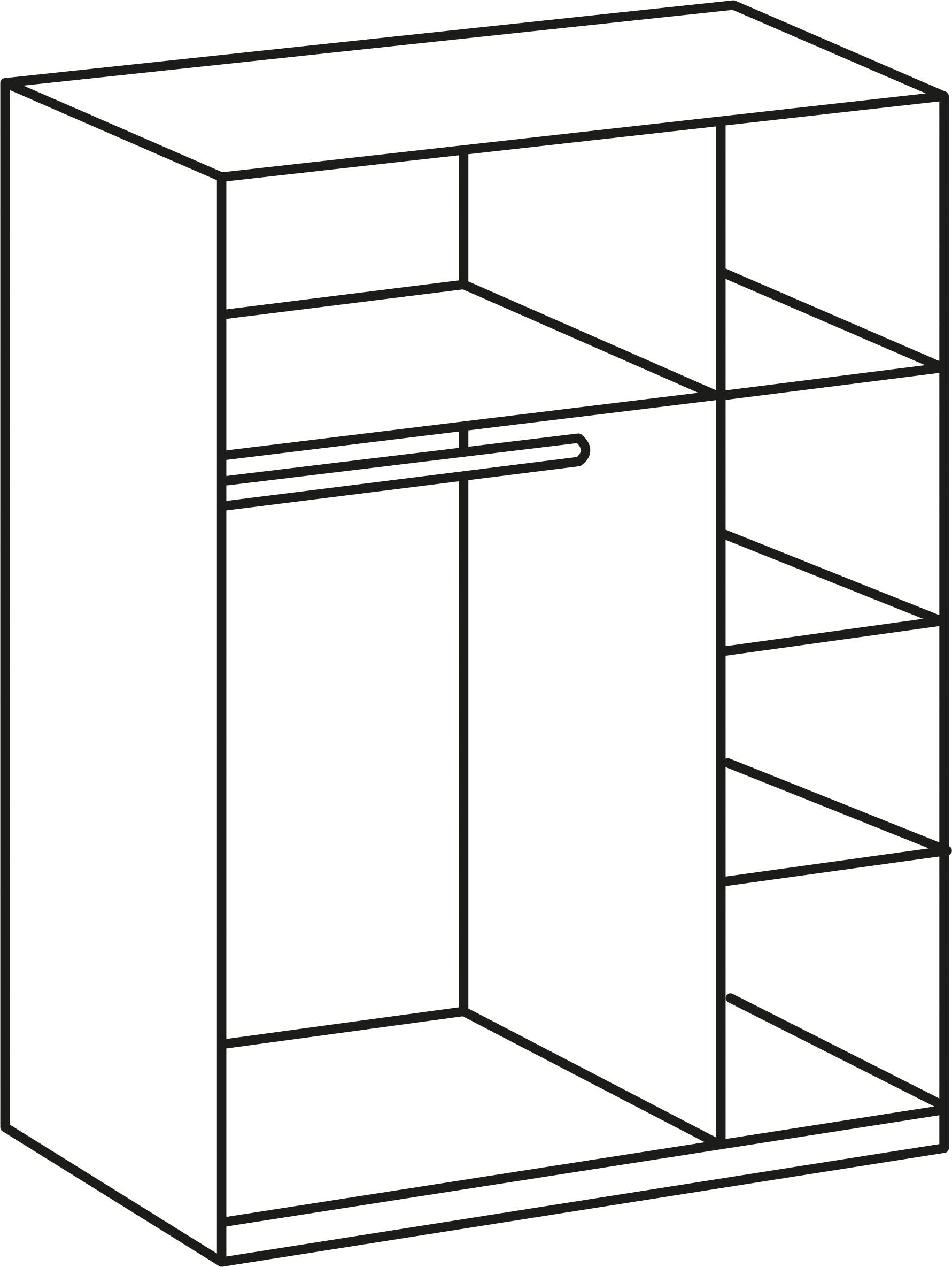 Fresh To Go Kleiderschrank mit Glas-und »Level«, Spiegeltüren BAUR 