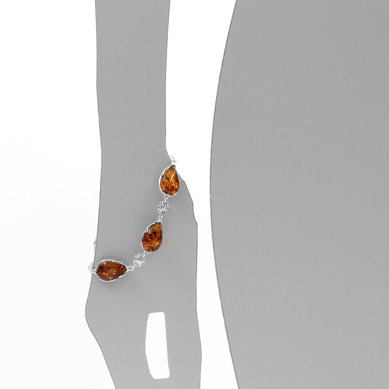 OSTSEE-SCHMUCK Armband »- Vanessa - Silber 925/000 - Bernstein«