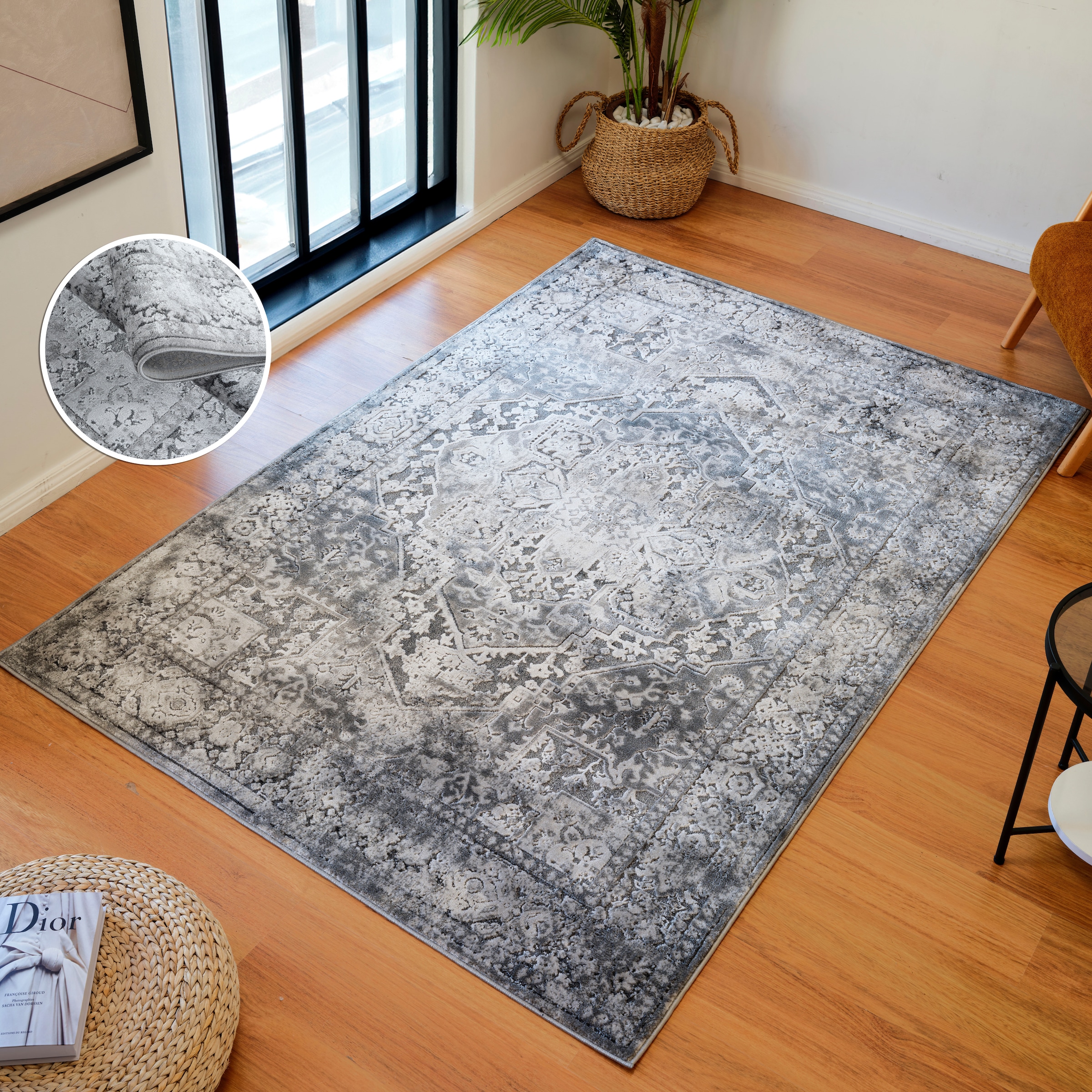 my home Teppich "Kylan" rechteckig 9 mm Höhe dezenter Glanz, Schrumpf-Garn- günstig online kaufen