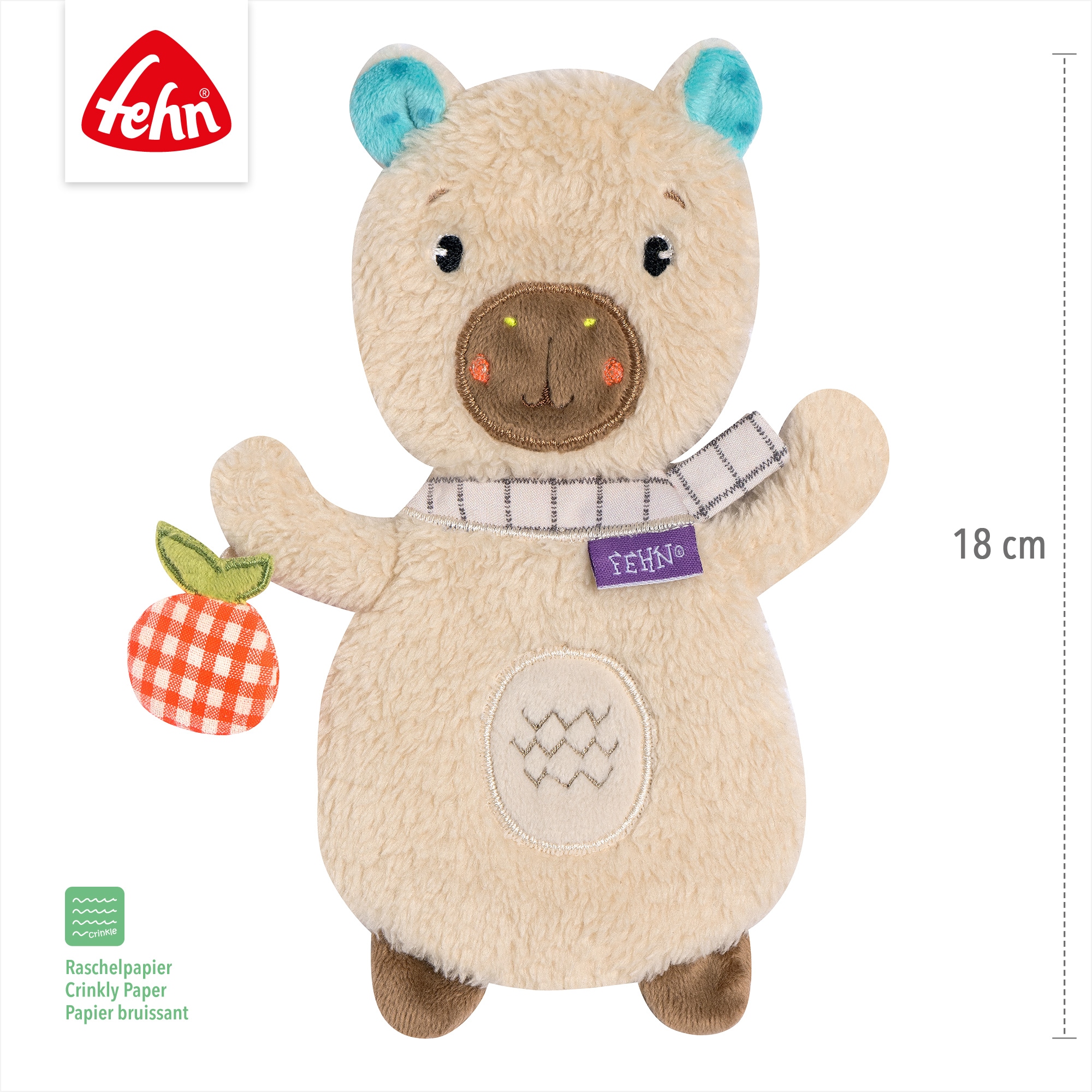 Fehn Greifspielzeug »Capybara Clara, Knister-Capybara«