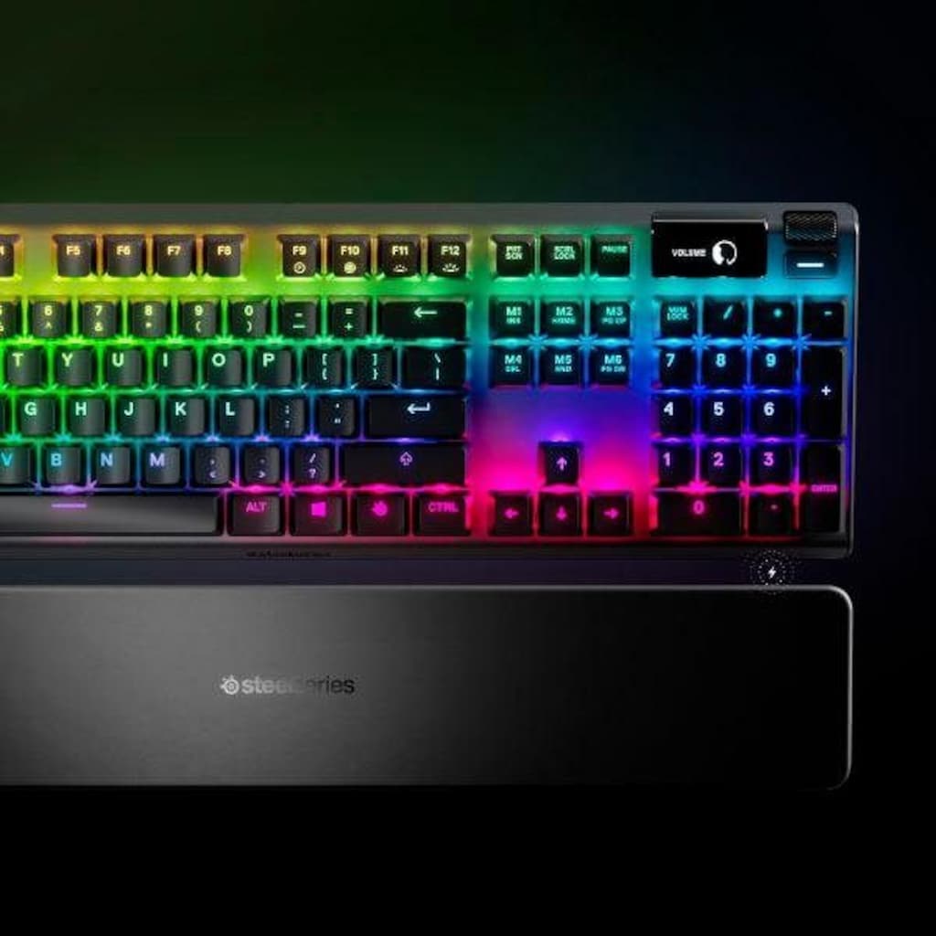 SteelSeries Gaming-Tastatur »Apex Pro Mechanical«, (Smart-Display-Makrotasten-Handgelenkauflage-Multimedia-Tasten-USB-Durchschleife-Anpassbare OmniPoint-Schalter)