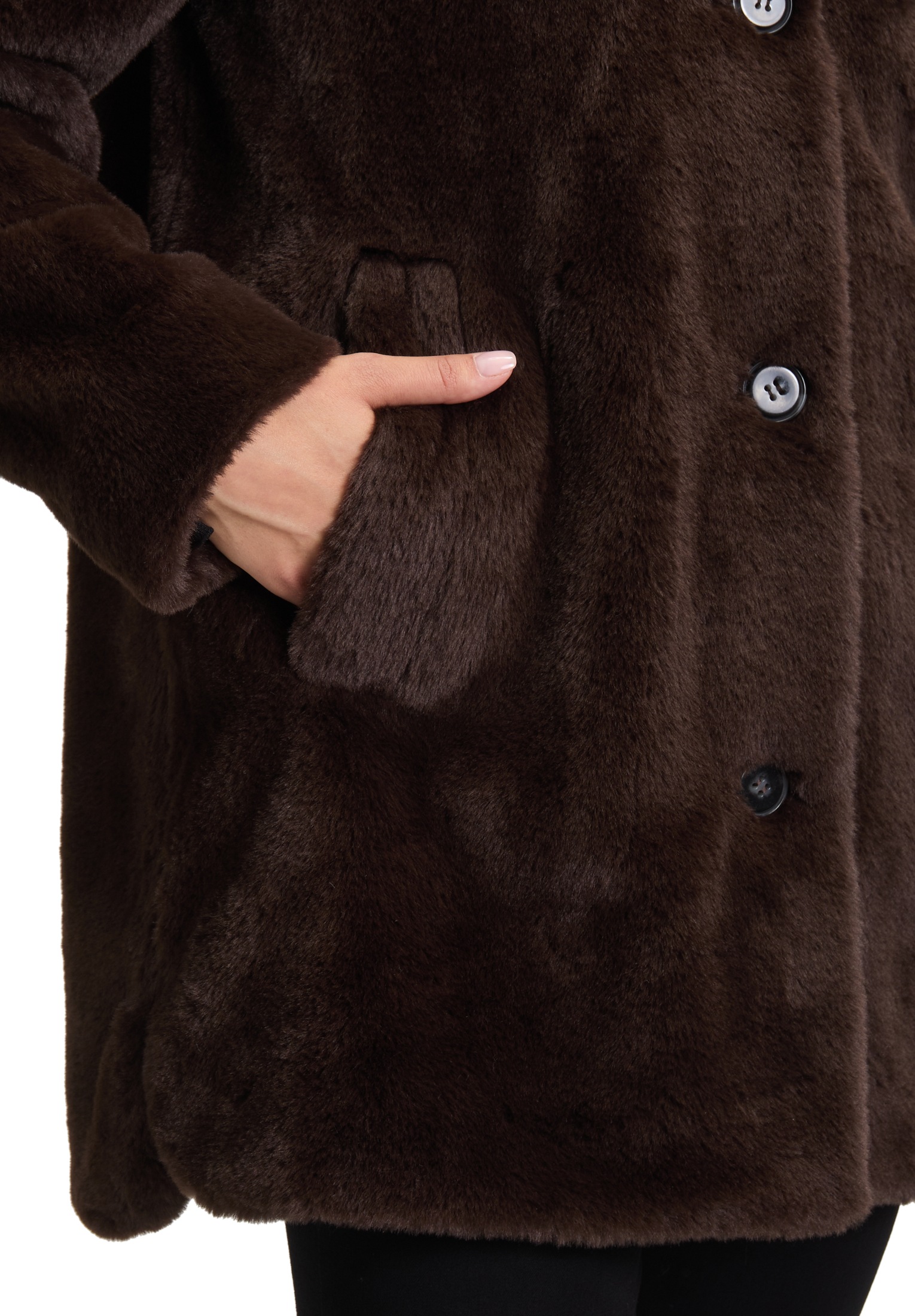 Betty Barclay Plüschjacke »Betty Barclay Damen Plüschjacke mit Kapuze«, mit Kapuze