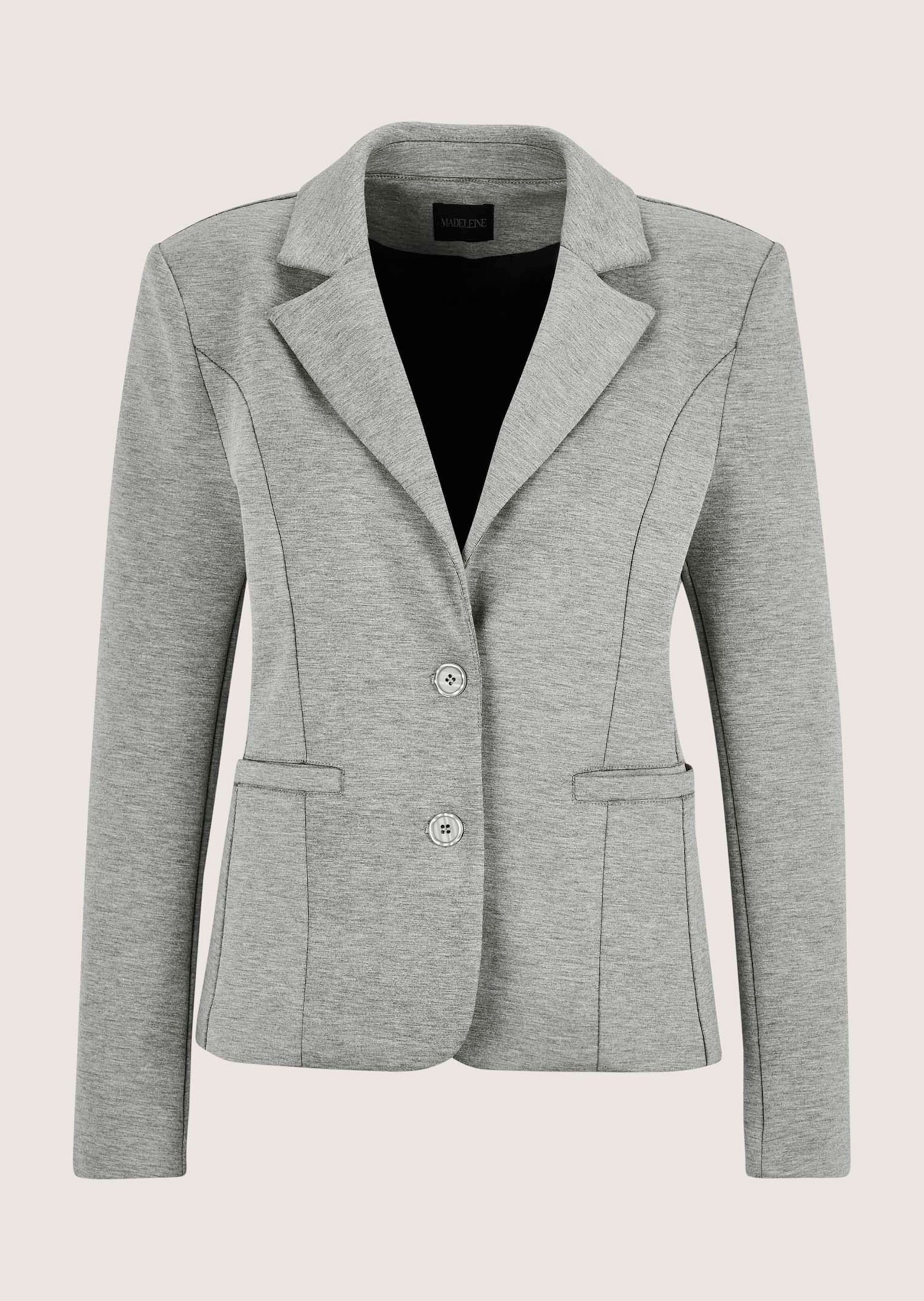 MADELEINE Jackenblazer "Blazer Jersey-Blazer in modischer Kurzform" Jersey Blazr, Koffertauglich