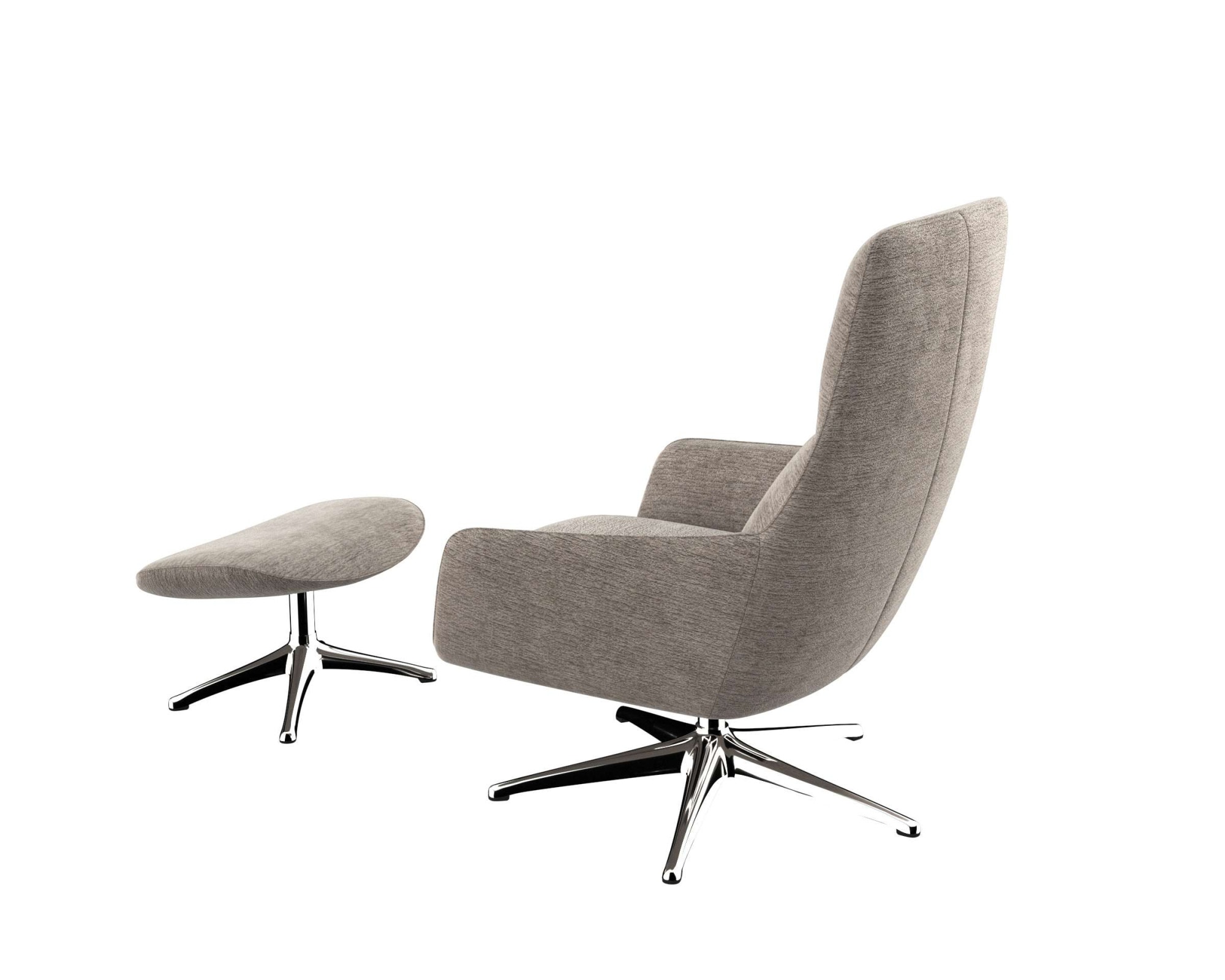 FLEXLUX Drehsessel »Marinella, Relaxsessel, TV-Loungesessel, Polstersessel,«, Liegefunktion, drehbar, Fuß Alu