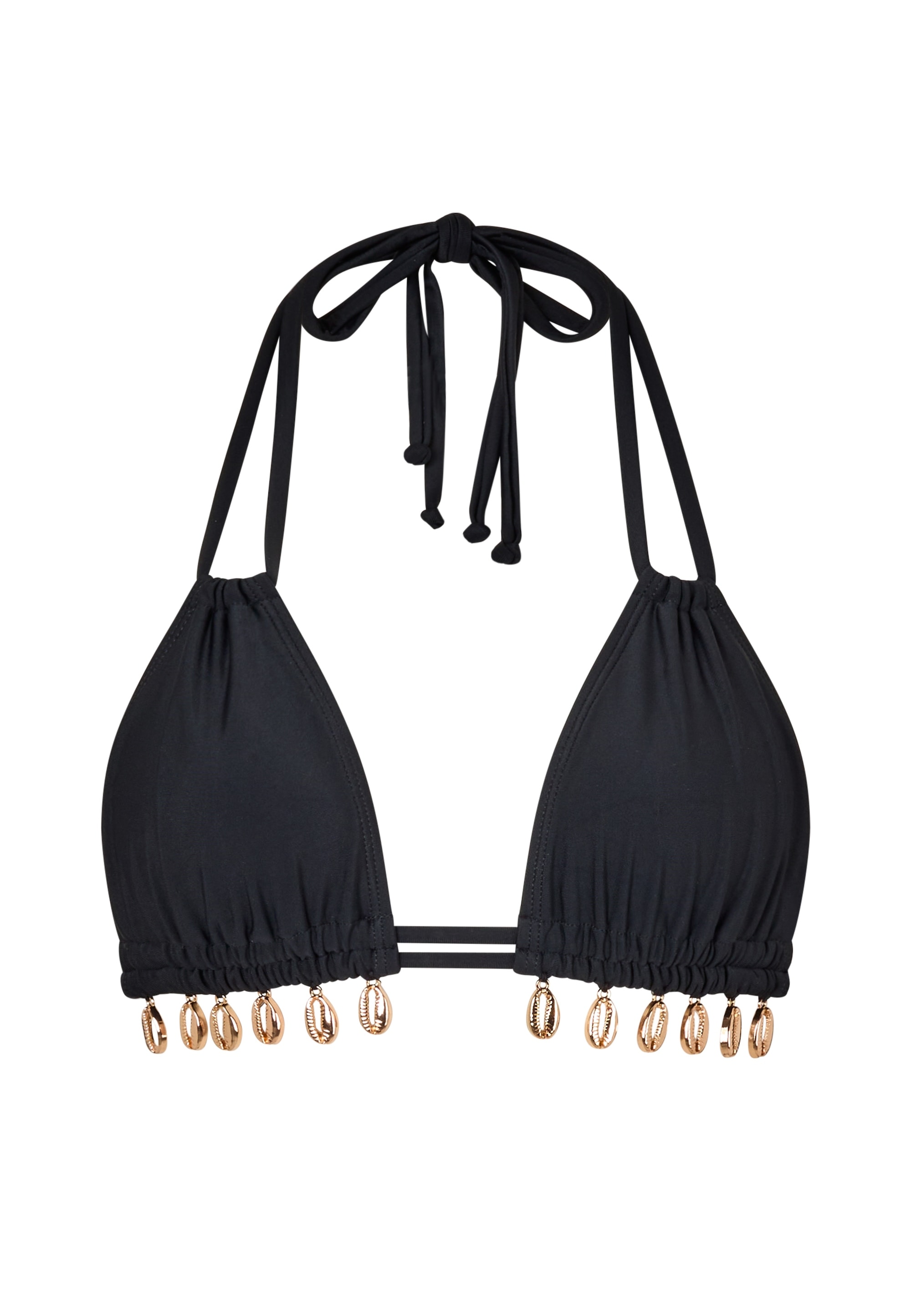 Moda Minx Triangel-Bikini-Top »Gold Shells Double Strap Triangle Top«, (1 St.), mit tollen Muschel-Elementen
