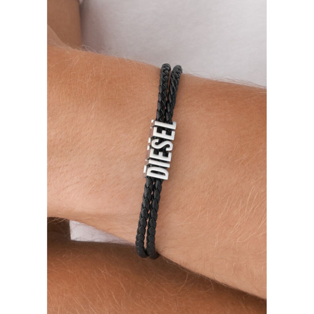 Diesel Armband »Schmuck Edelstahl Armschmuck Lederarmband«